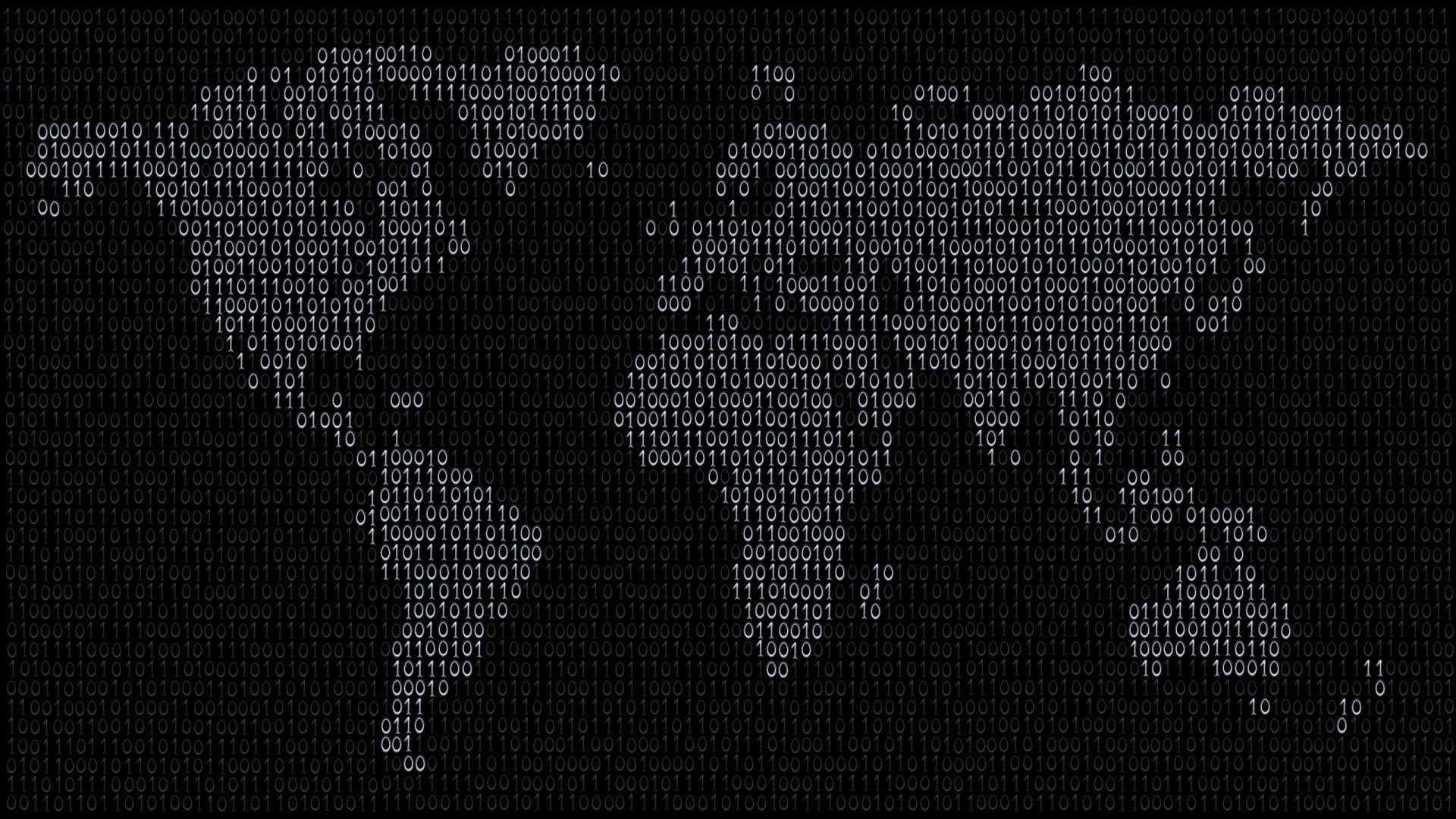world map illustration, programming, minimalism, minified, binary