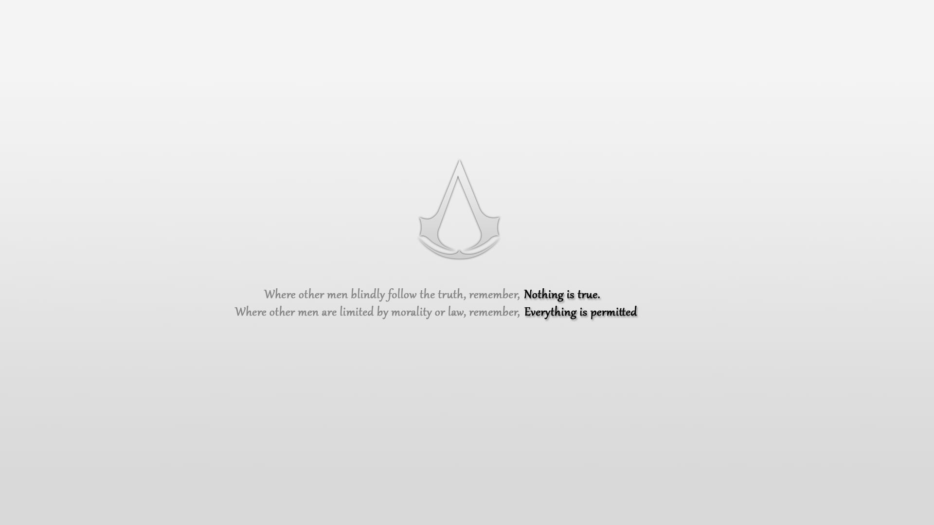 Assassin's Creed logo, video games, digital art, quote, text