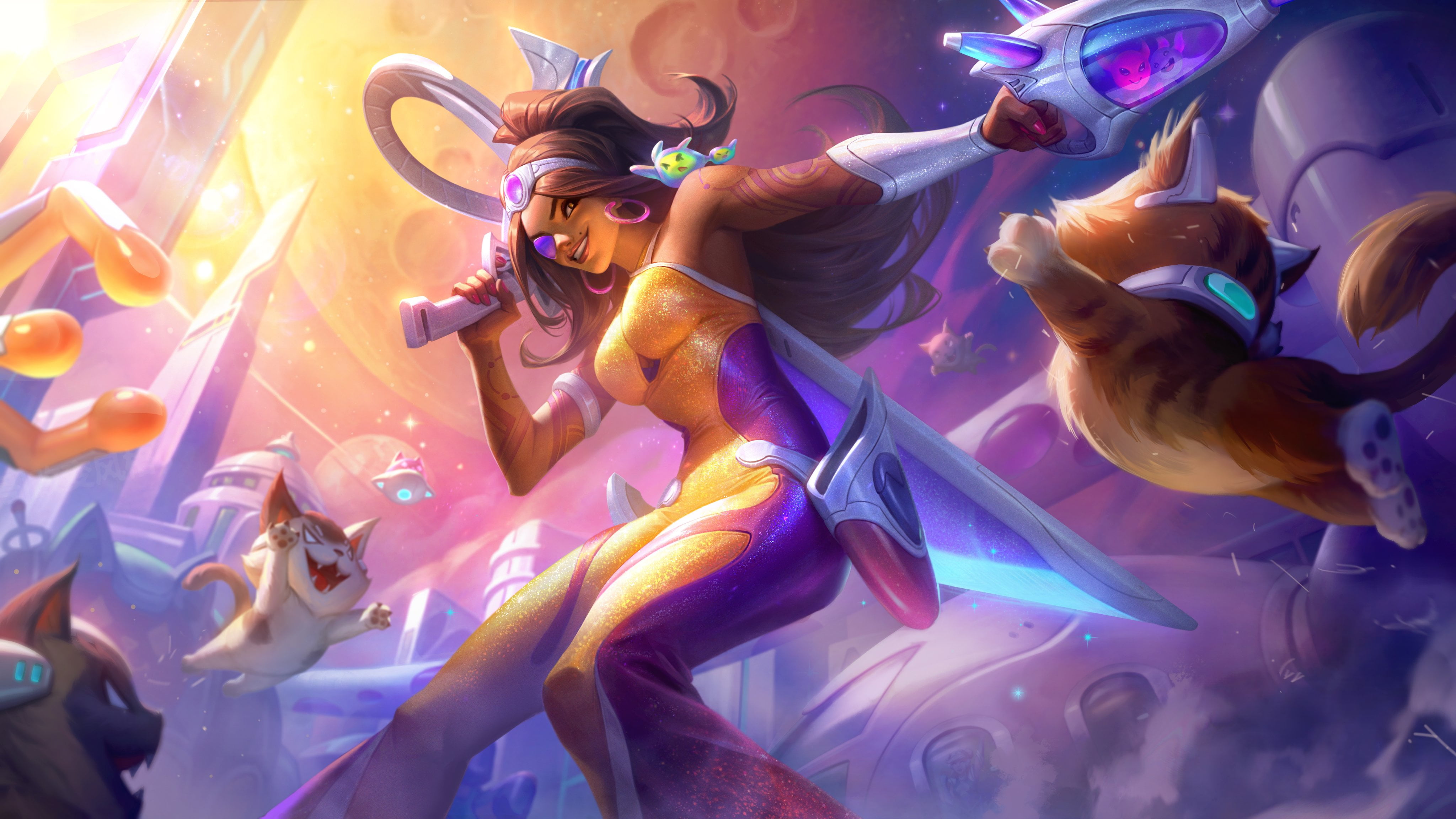 Samira (League of Legends), Space Groove, video game art, video game characters
