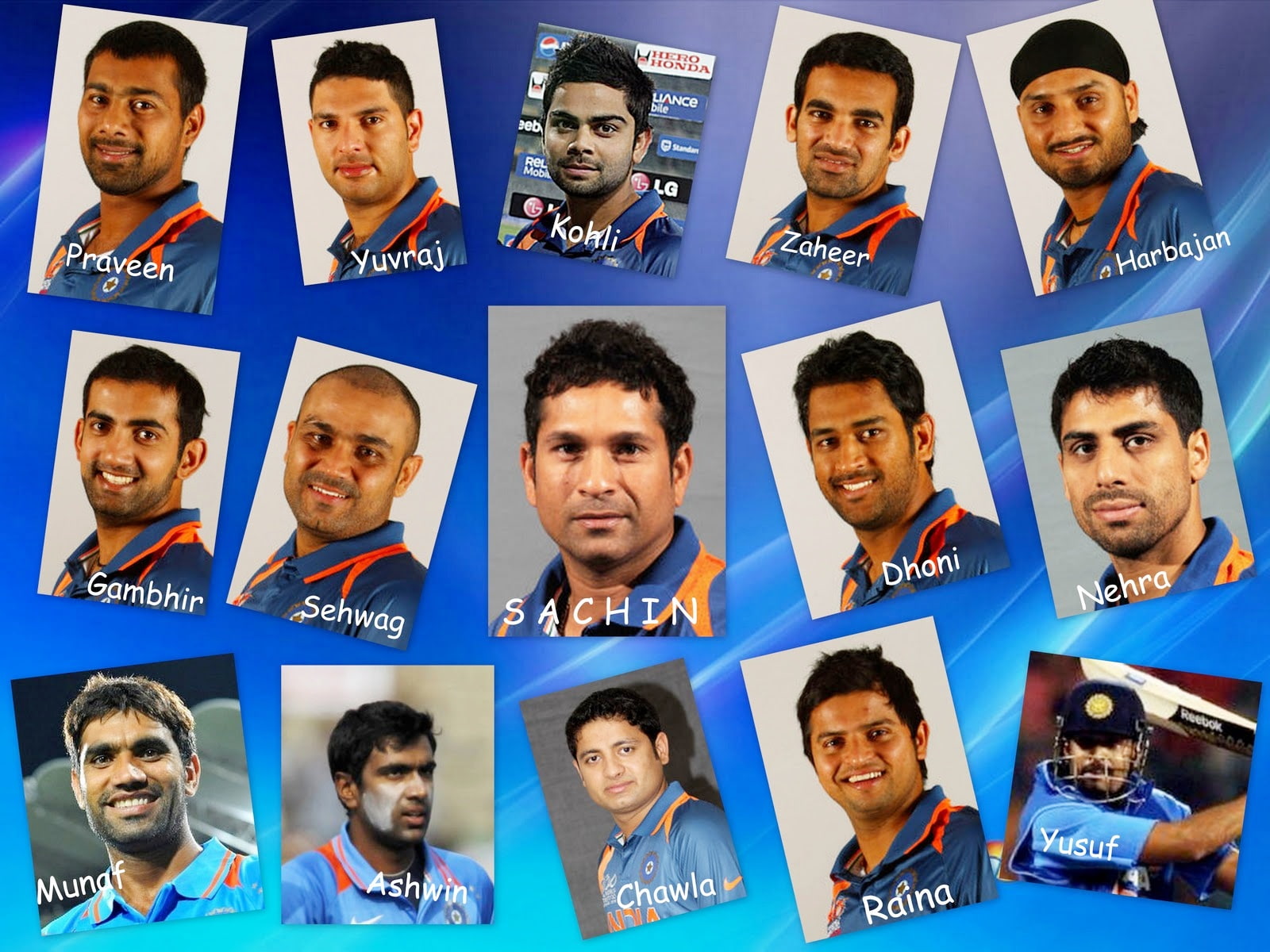 2011 Team India World Cup, portrait, looking at camera, adult