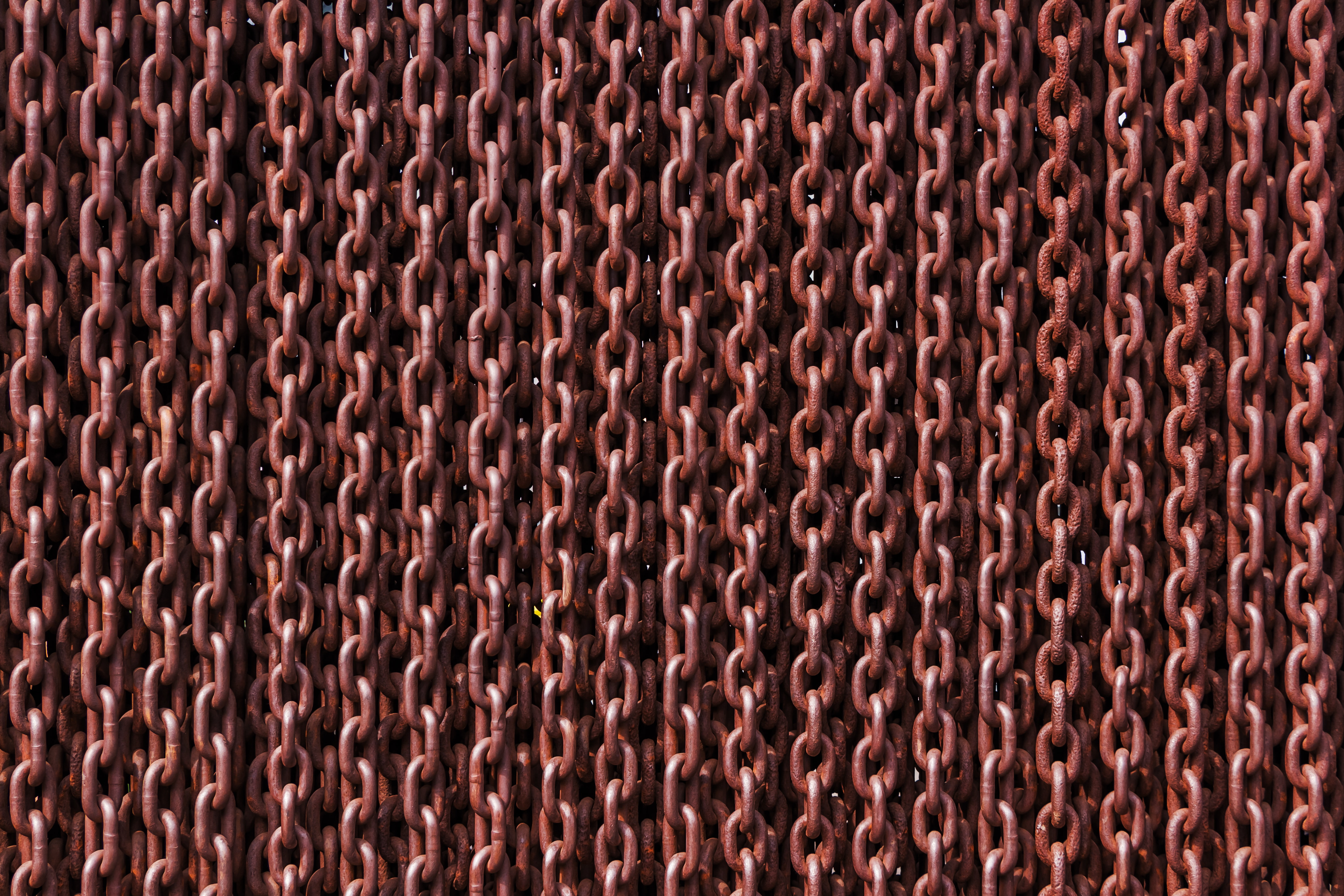 chain, rusty, iron, solid, links
