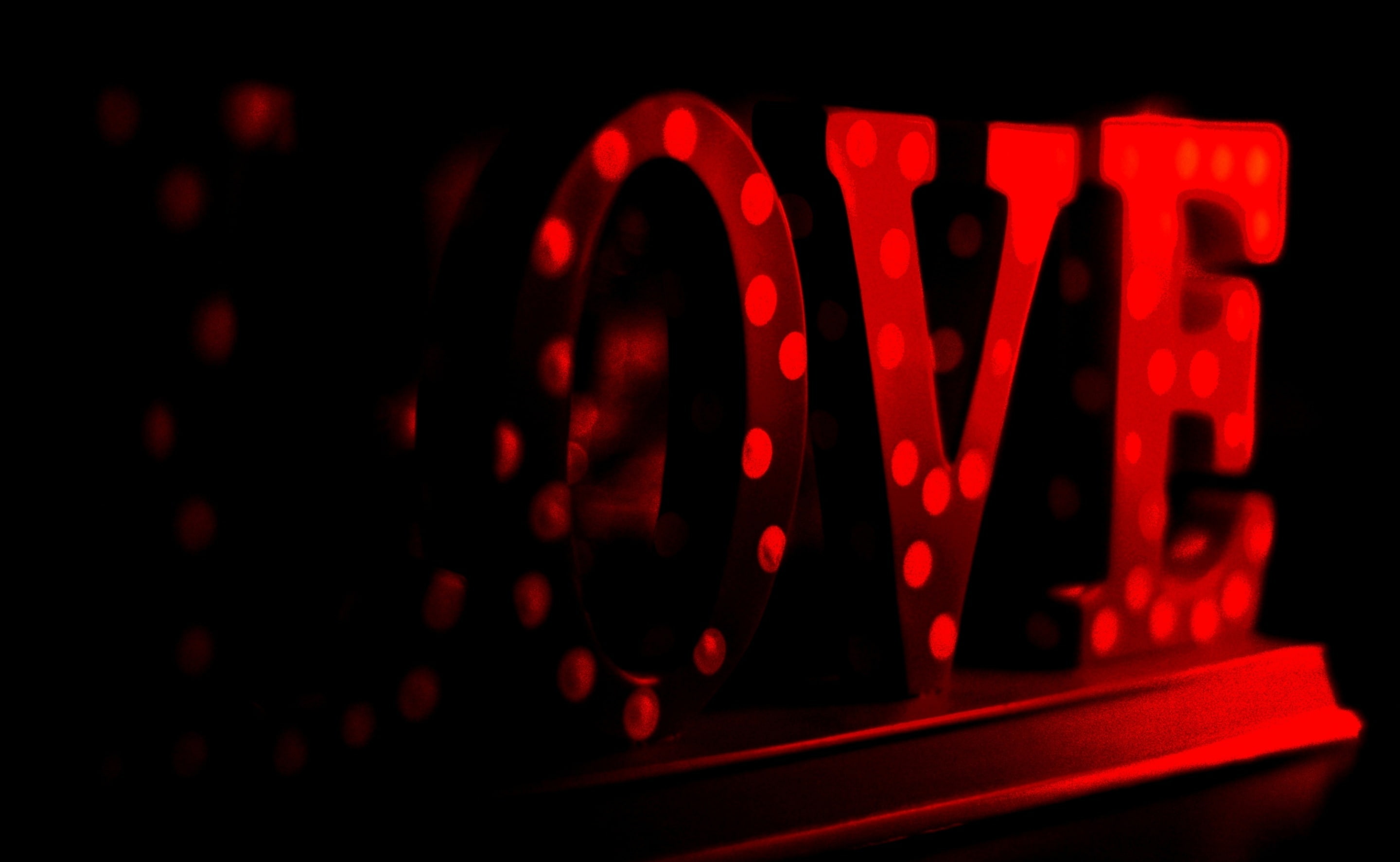 Love after dark, red love letter decor, Holidays, Valentine's Day