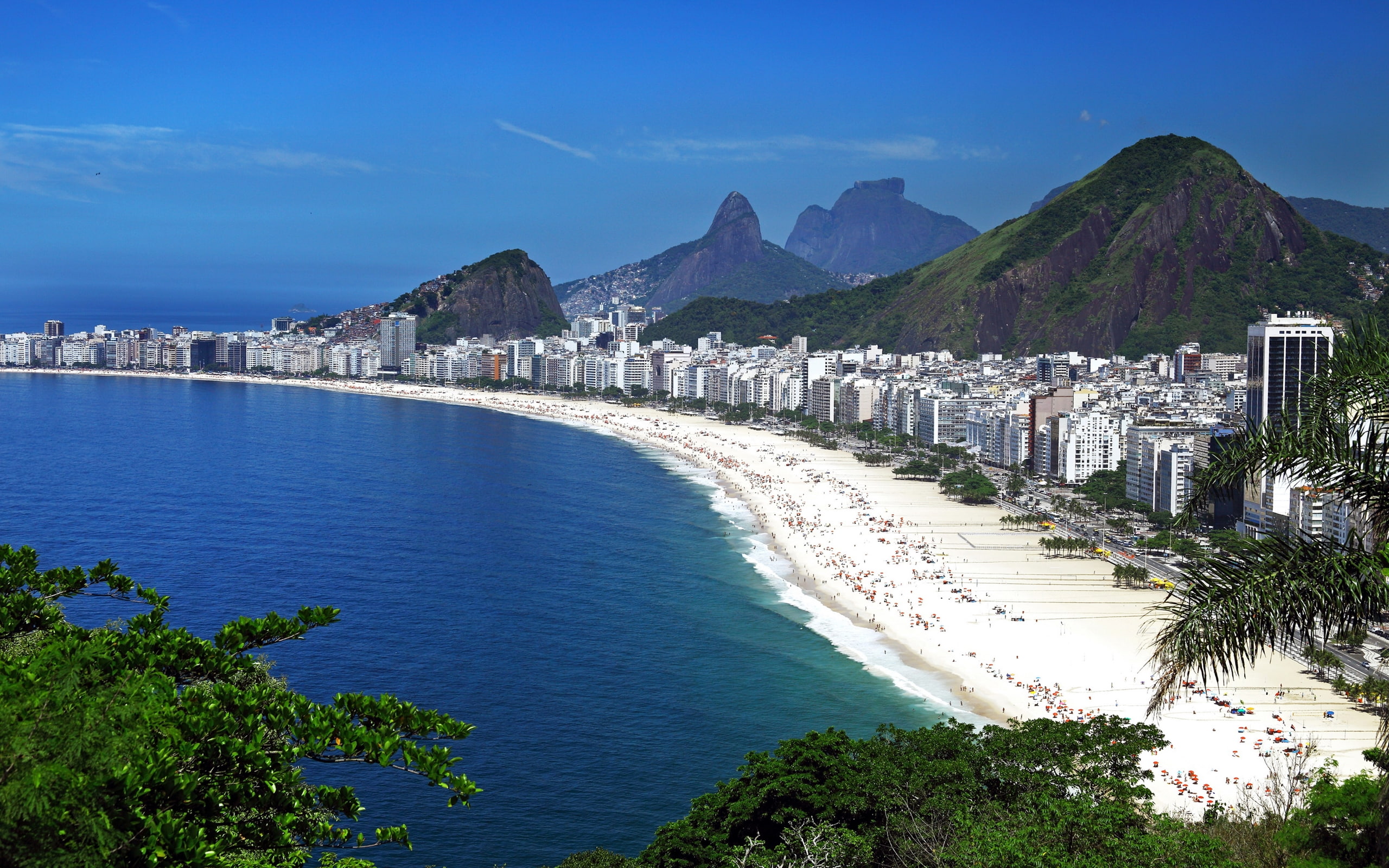 Brazil Coast Houses Mountains Rio De Janeiro 7865352