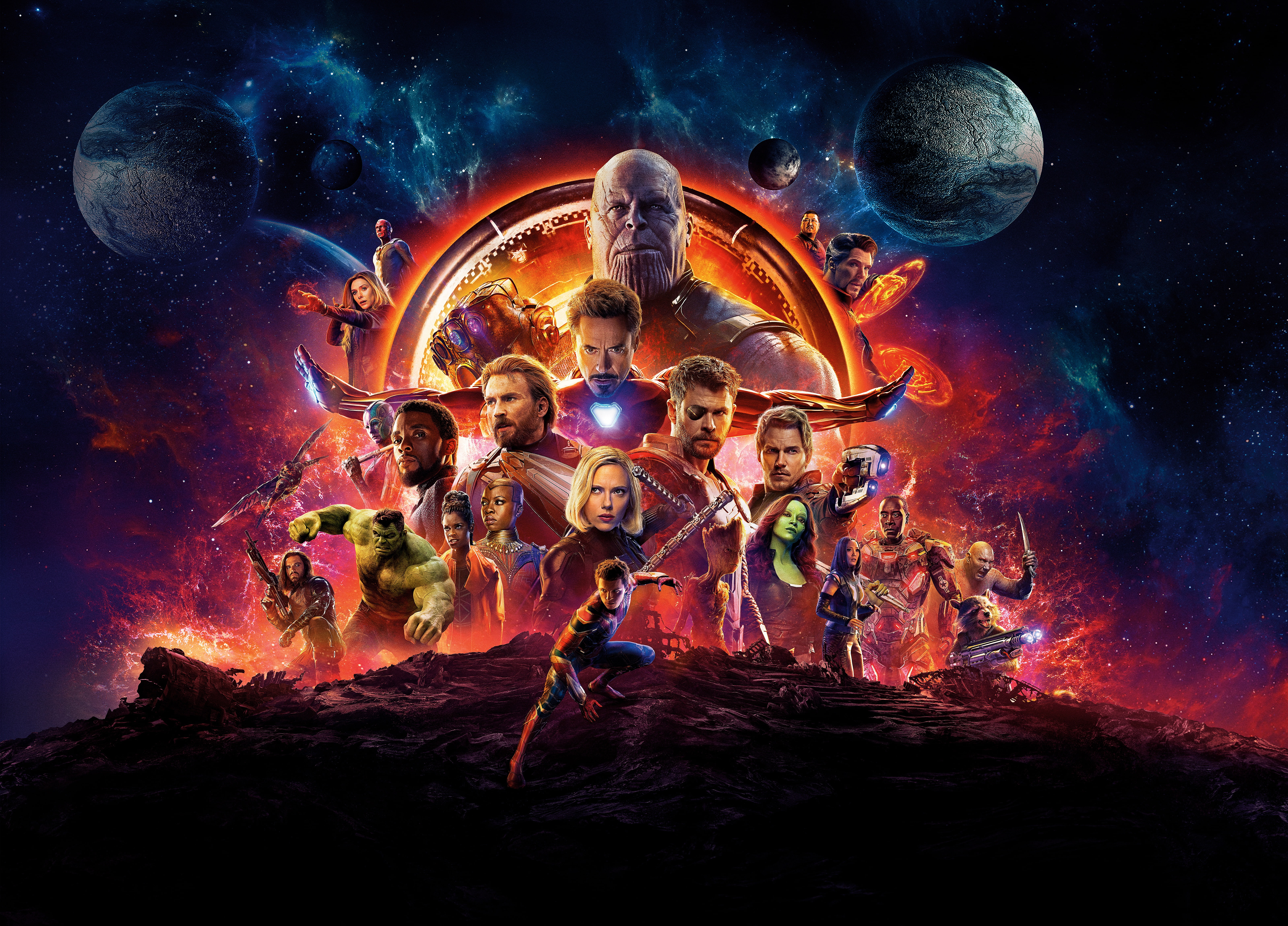 Marvel Avengers Infinity War digital wallpaper, Scarlett Johansson