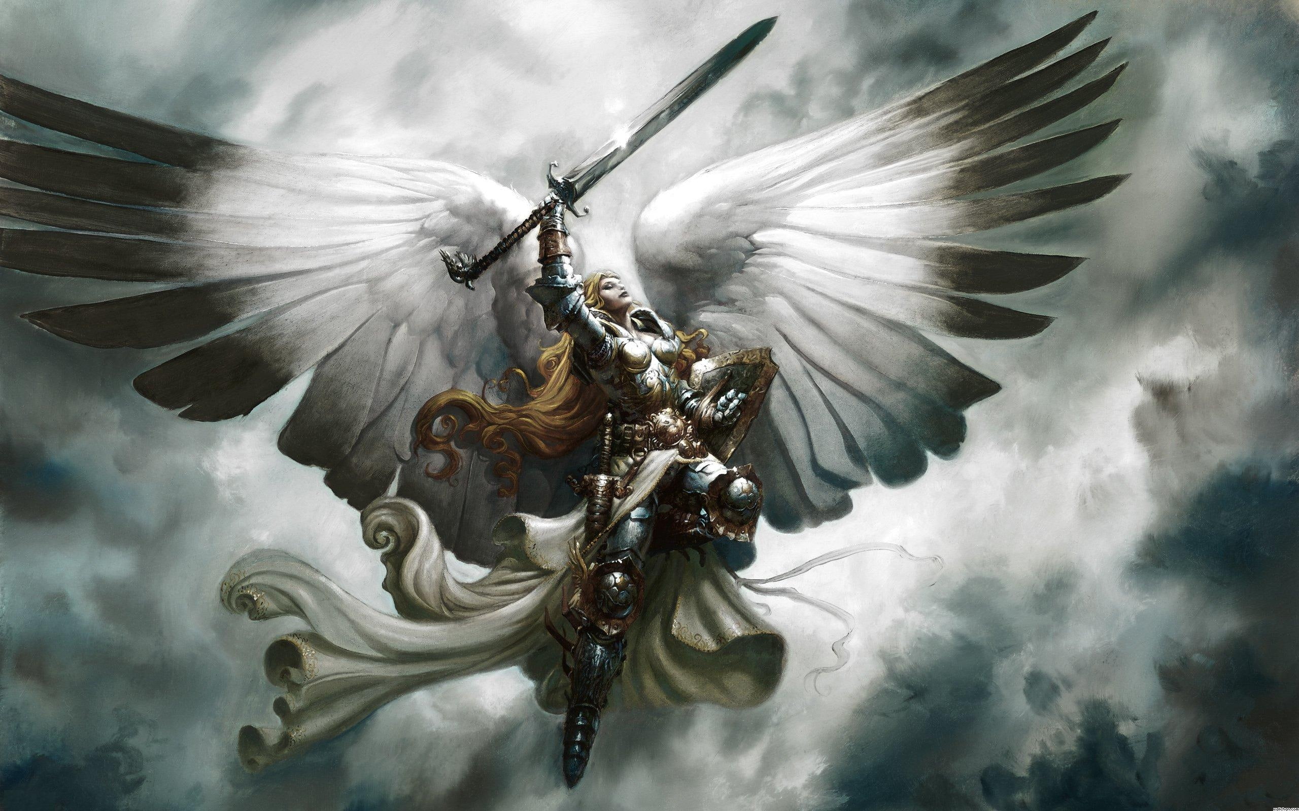 Free download | HD wallpaper: magic the gathering sword angel armor ...