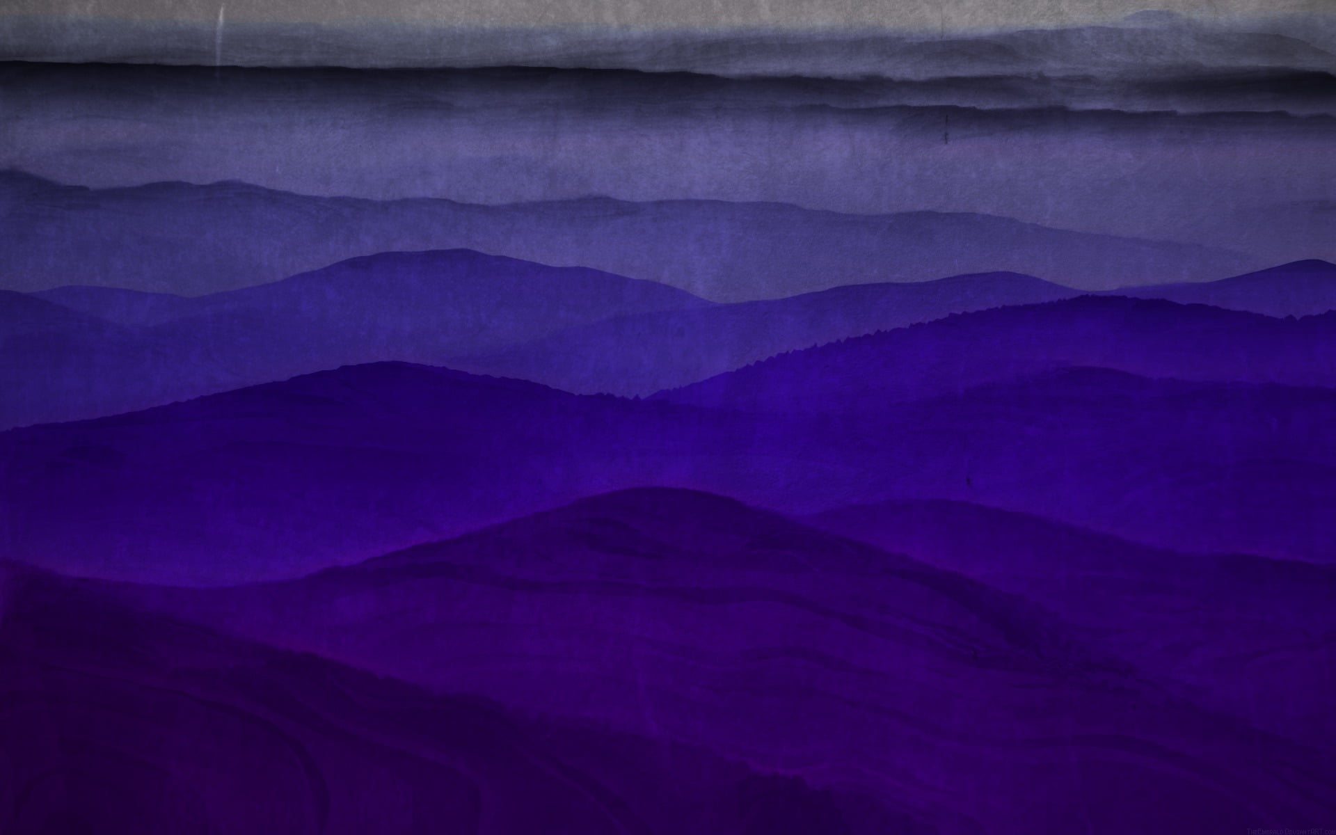 purple mountain painting, minimalism, mountains, dark, watercolor