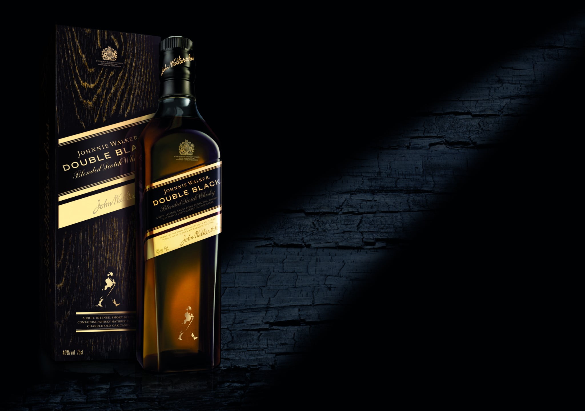 Double Black bottle with box, bottles, alcohol, whisky, Johnnie Walker
