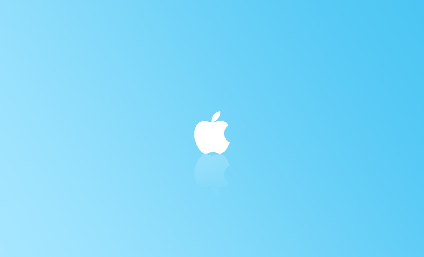 Apple Simple Blue, Apple logo, Computers, Mac, Background, Minimalism