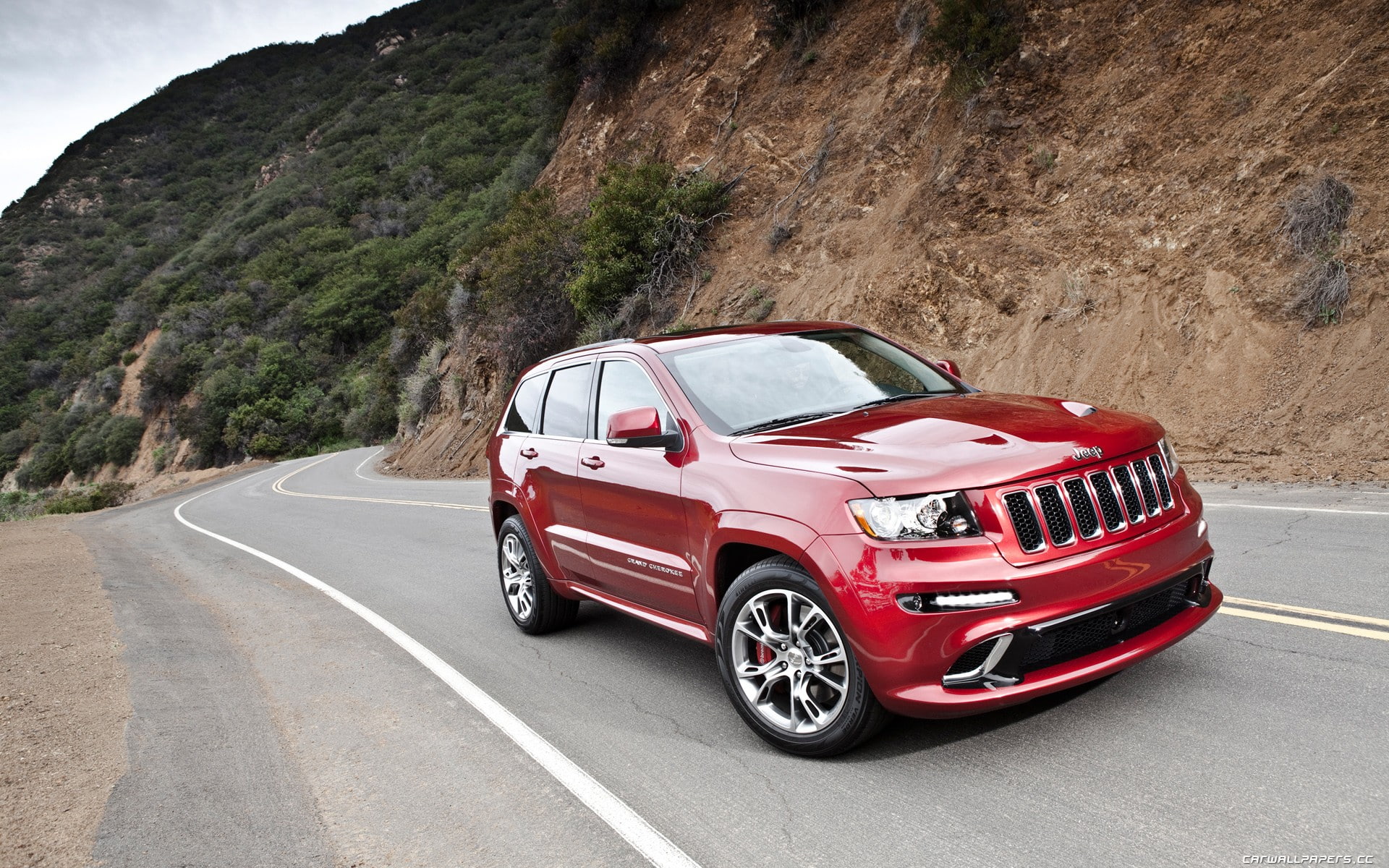 car, Jeep, Jeep Grand Cherokee SRT, Jeep Grand Cheeroke, red cars