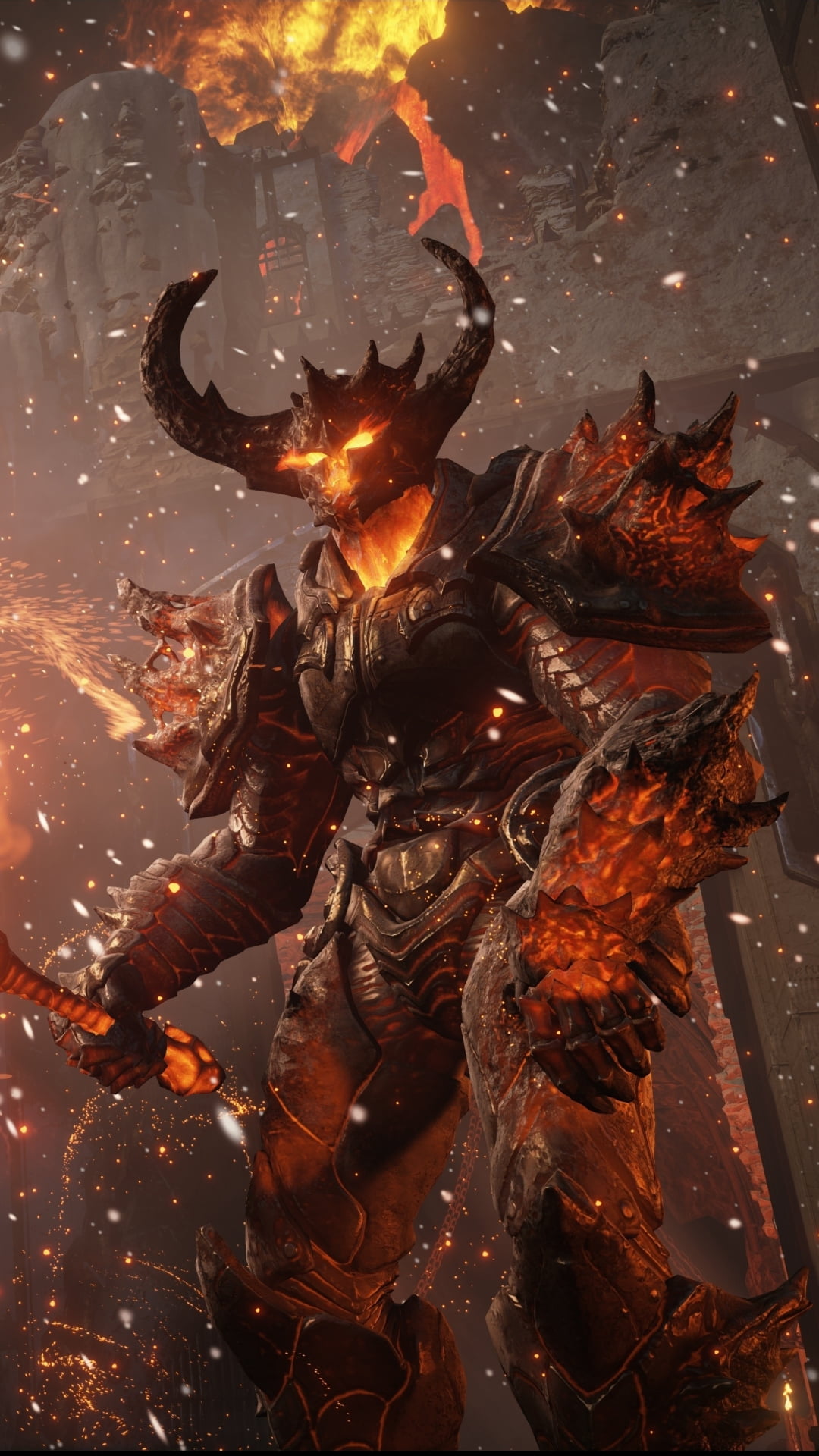 Fortnite 2015, monster in armor holding weapon digital wallpaper