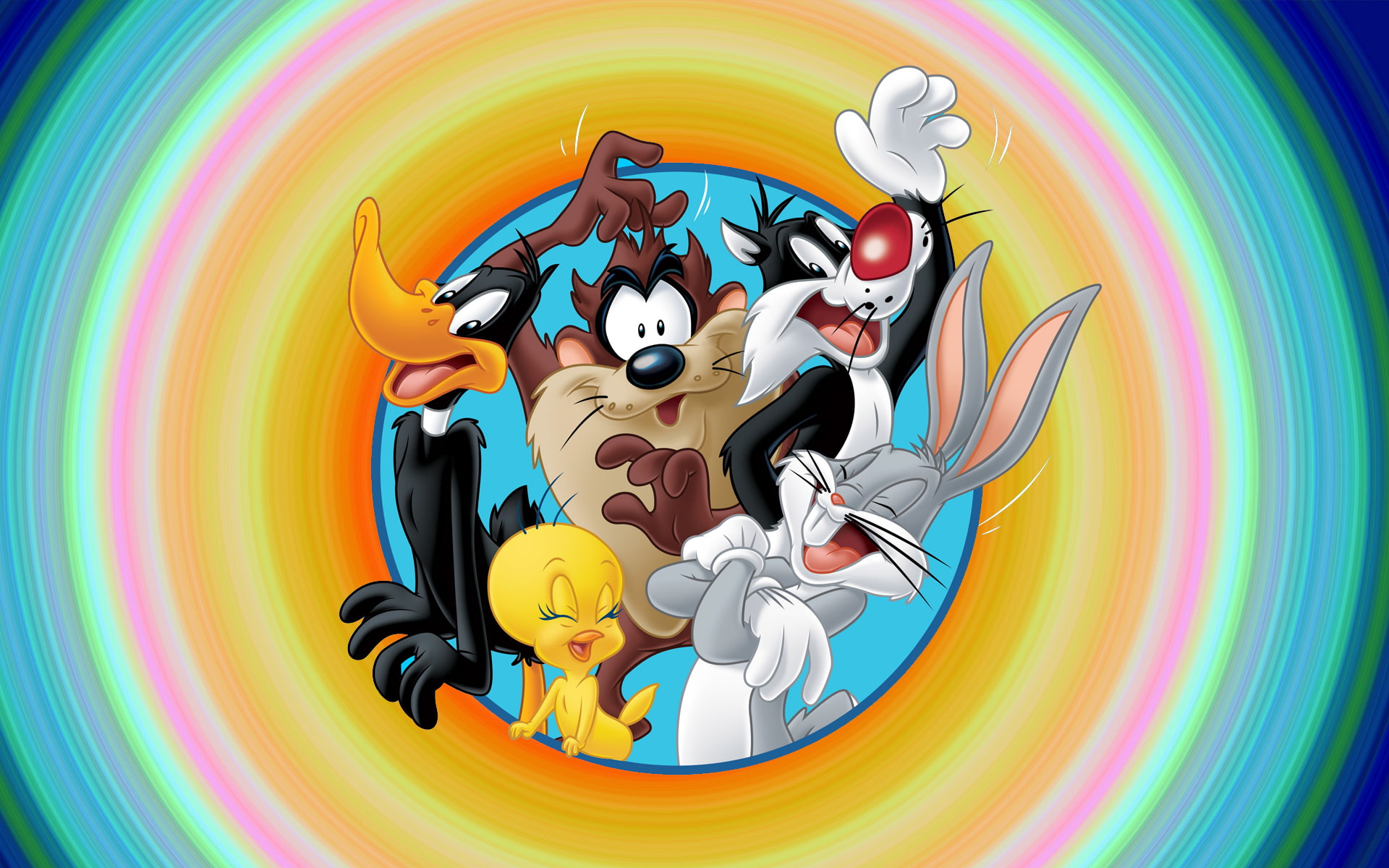 Cartoons Bugs Bunny Daffy Duck Tweety Bird Sylvester The Cat Tasmanian Devil Desktop Wallpaper Hd For Mobile Phones And Laptops 1920×1200