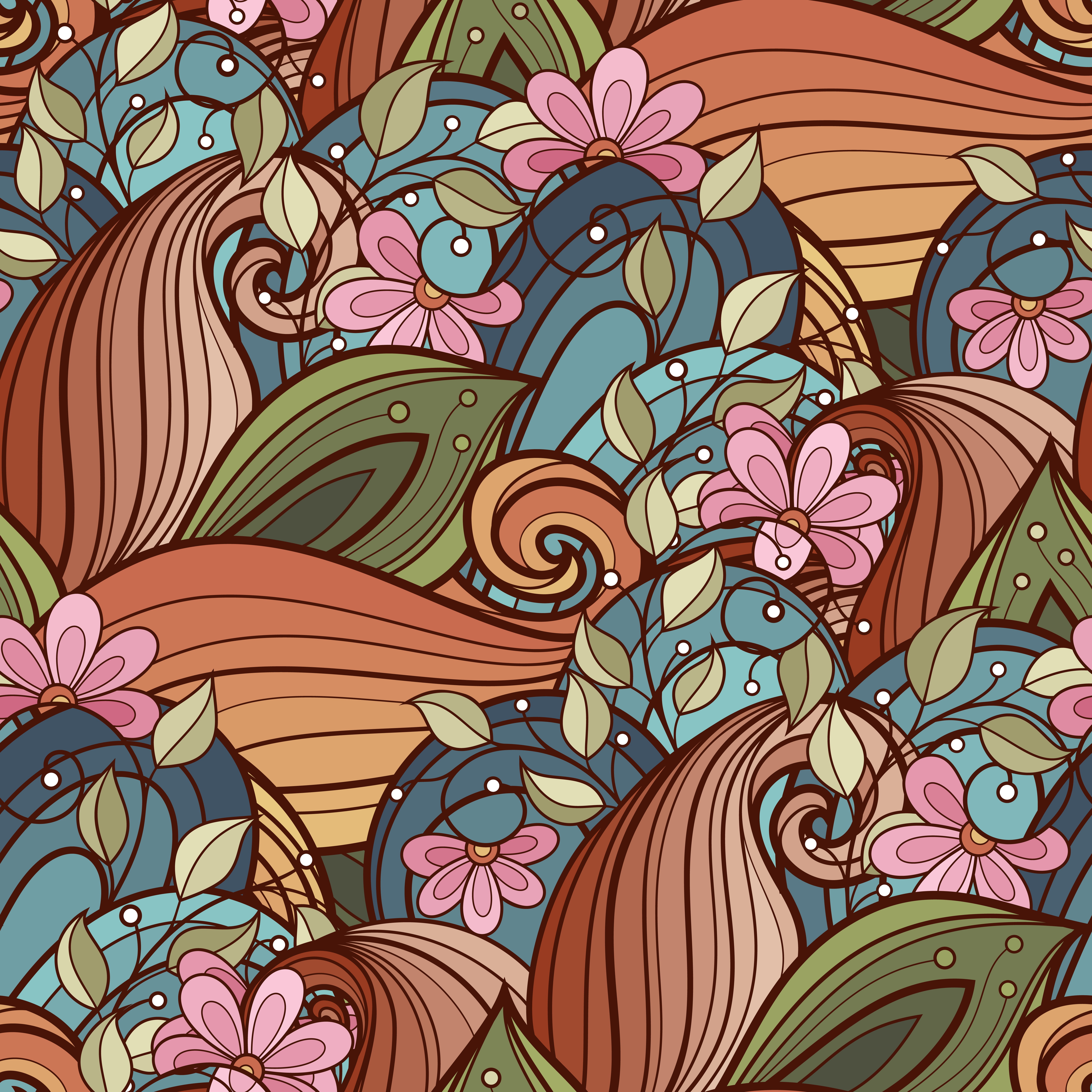 flowers, background, pattern, texture, seamlles