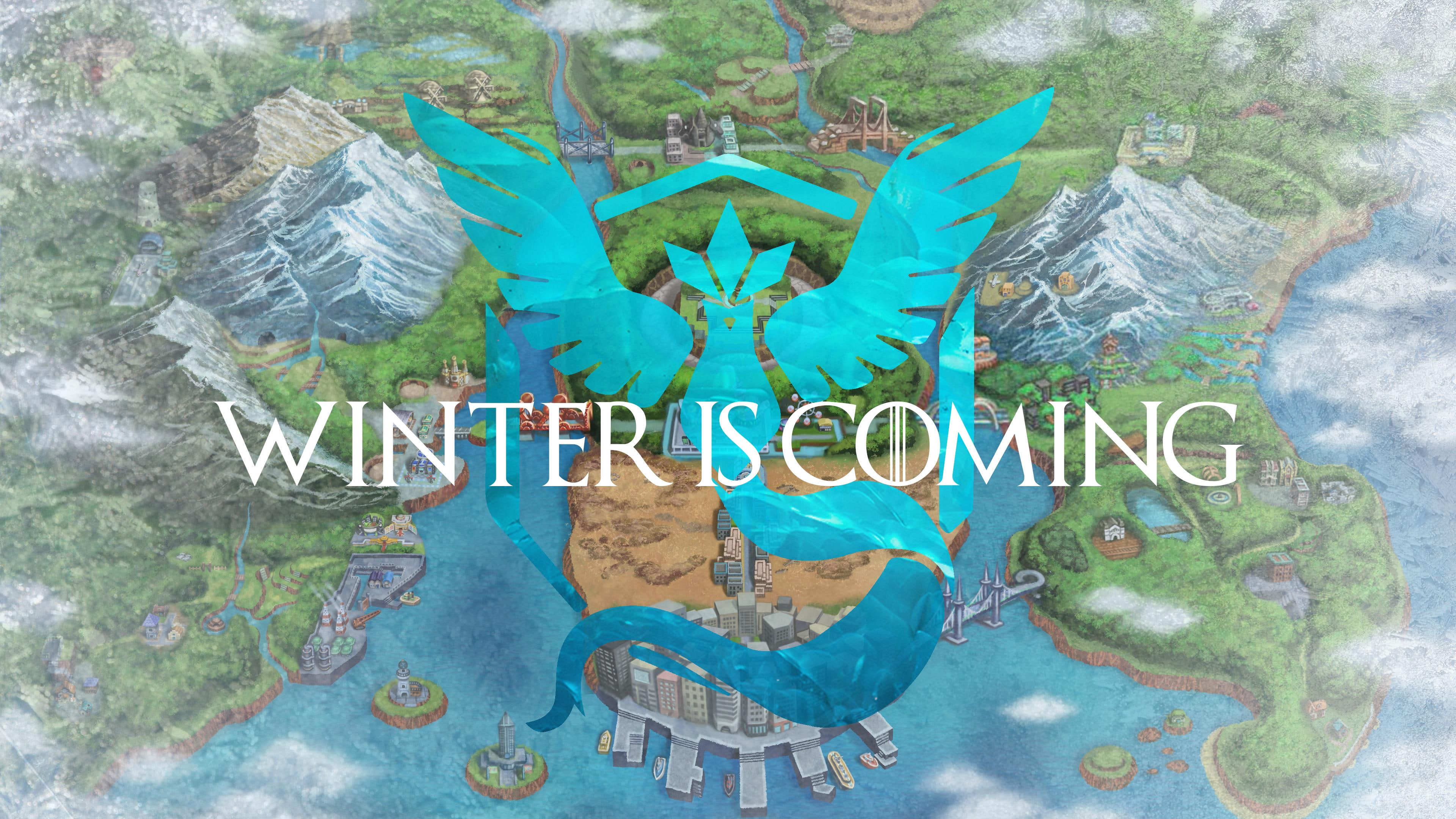 Winter is Coming, Pokemon Go, Team Mystic, Team Blue, 4K