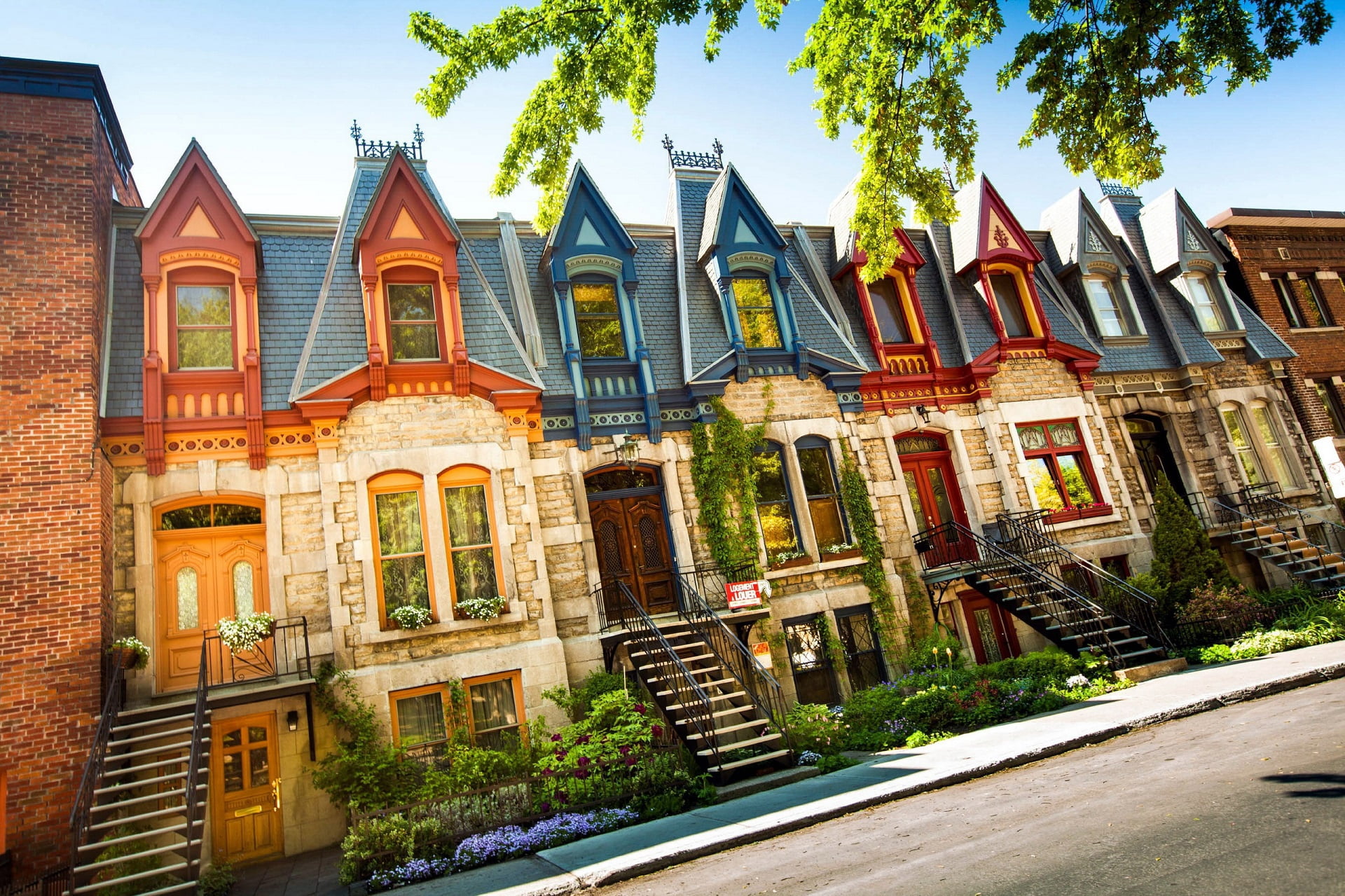 the city, Canada, houses, Montreal