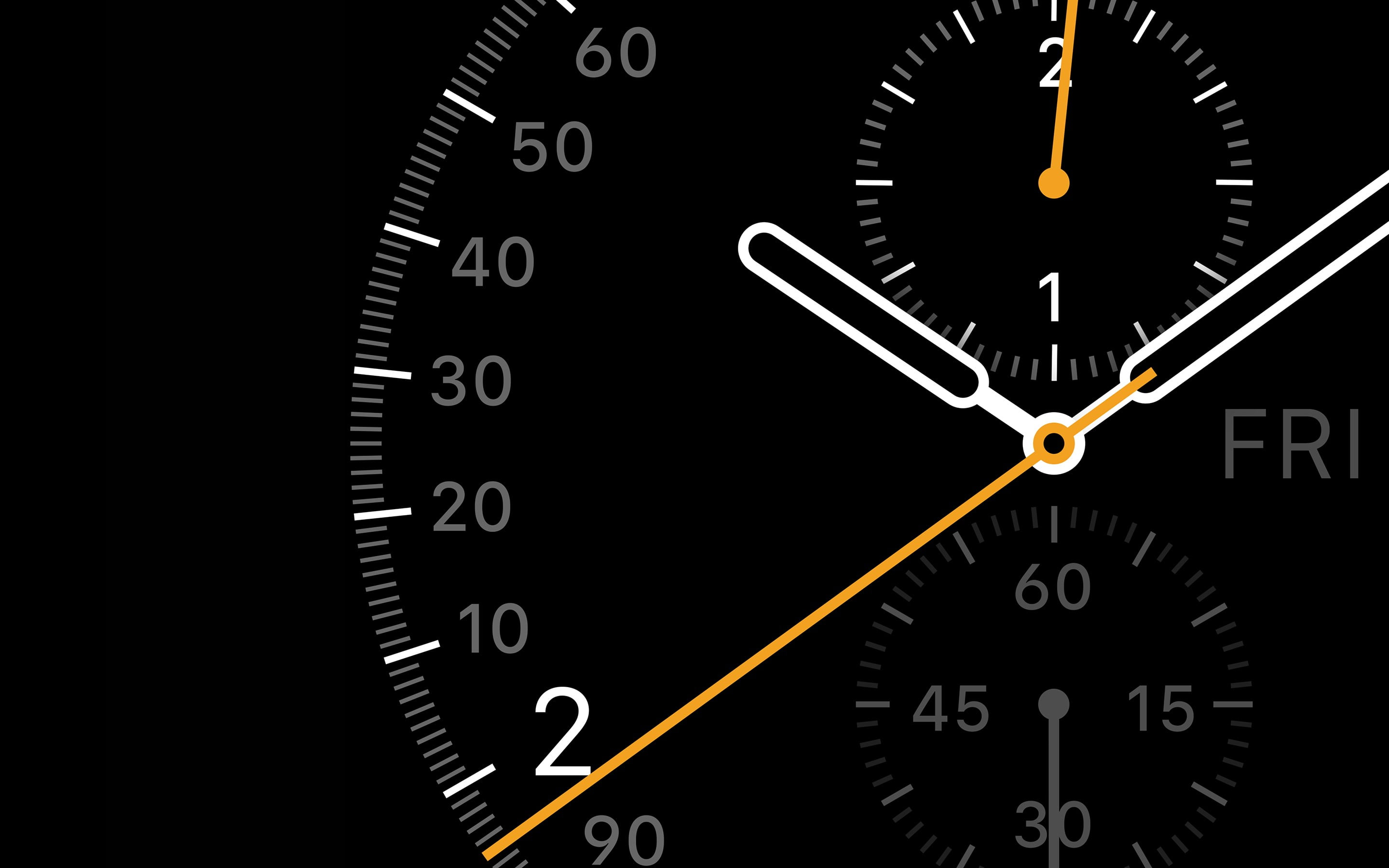 black chronograph watch wallpaper, Apple Inc., Apple Watch, clocks