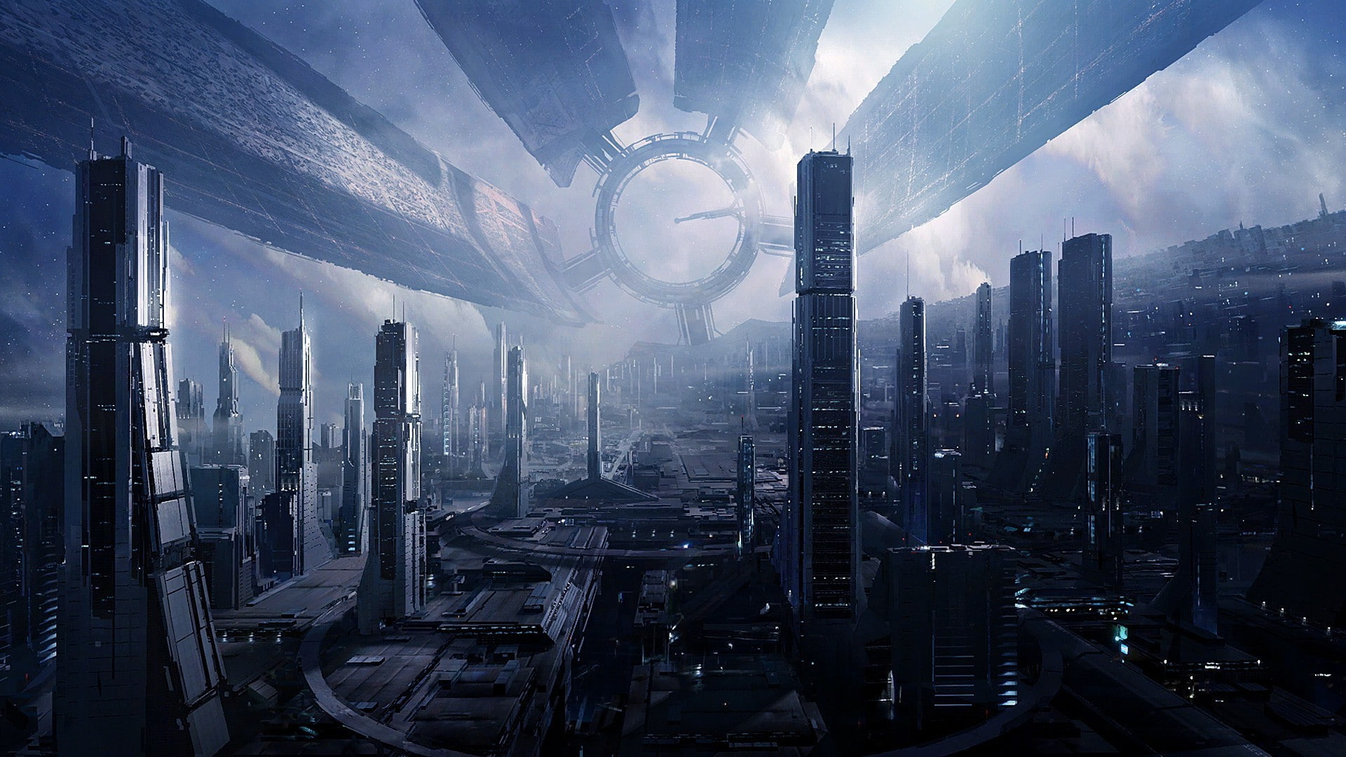 citadel mass effect mass effect 3 space station concept art city futuristic