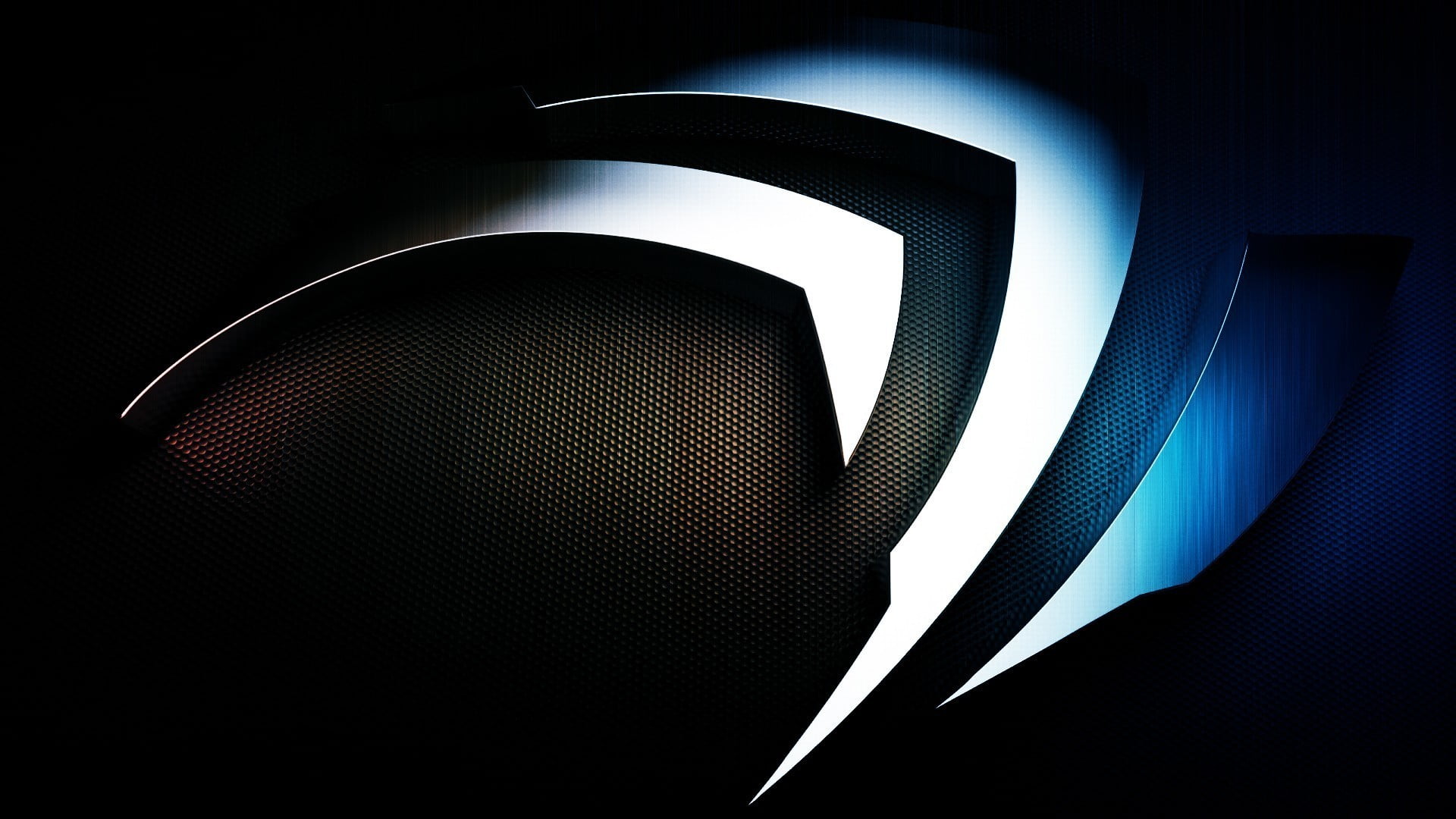NVIDIA logo wallpaper, technology, blue, close-up, modern, pattern