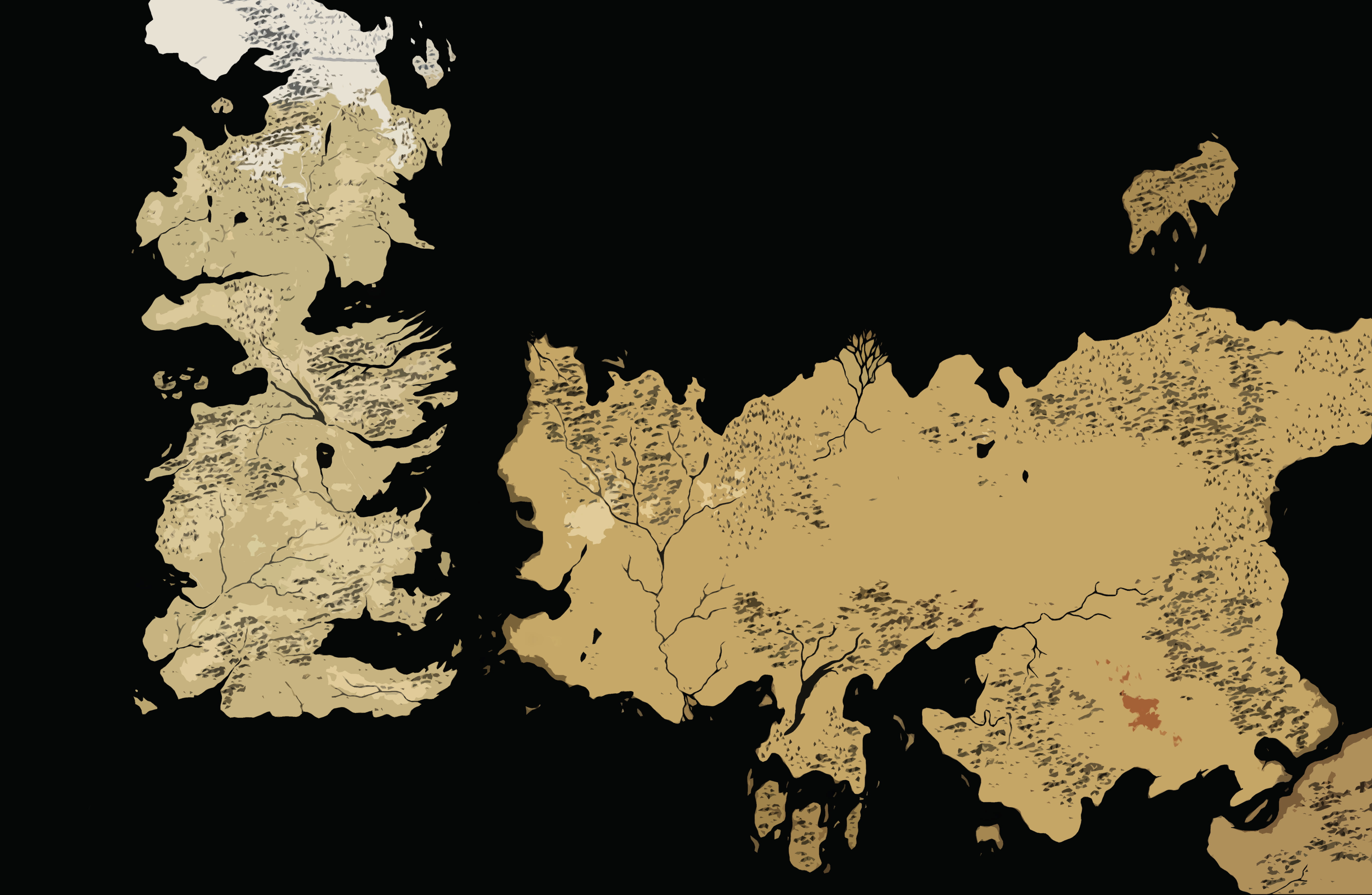 Game of Thrones, Westeros, minimalism, low poly, map