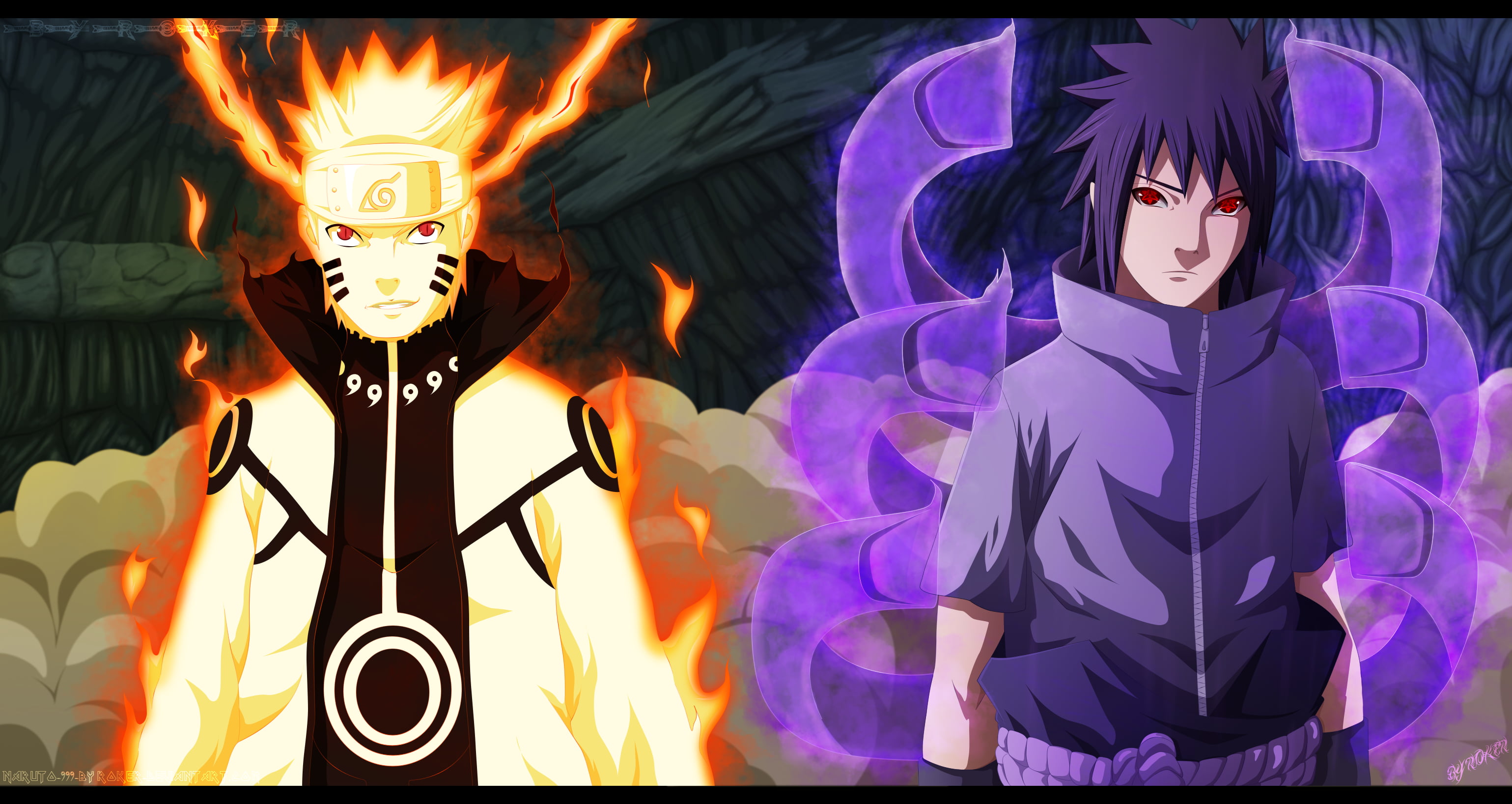 Naruto and Sasuke digital wallpaper, Naruto Shippuuden, Uchiha Sasuke