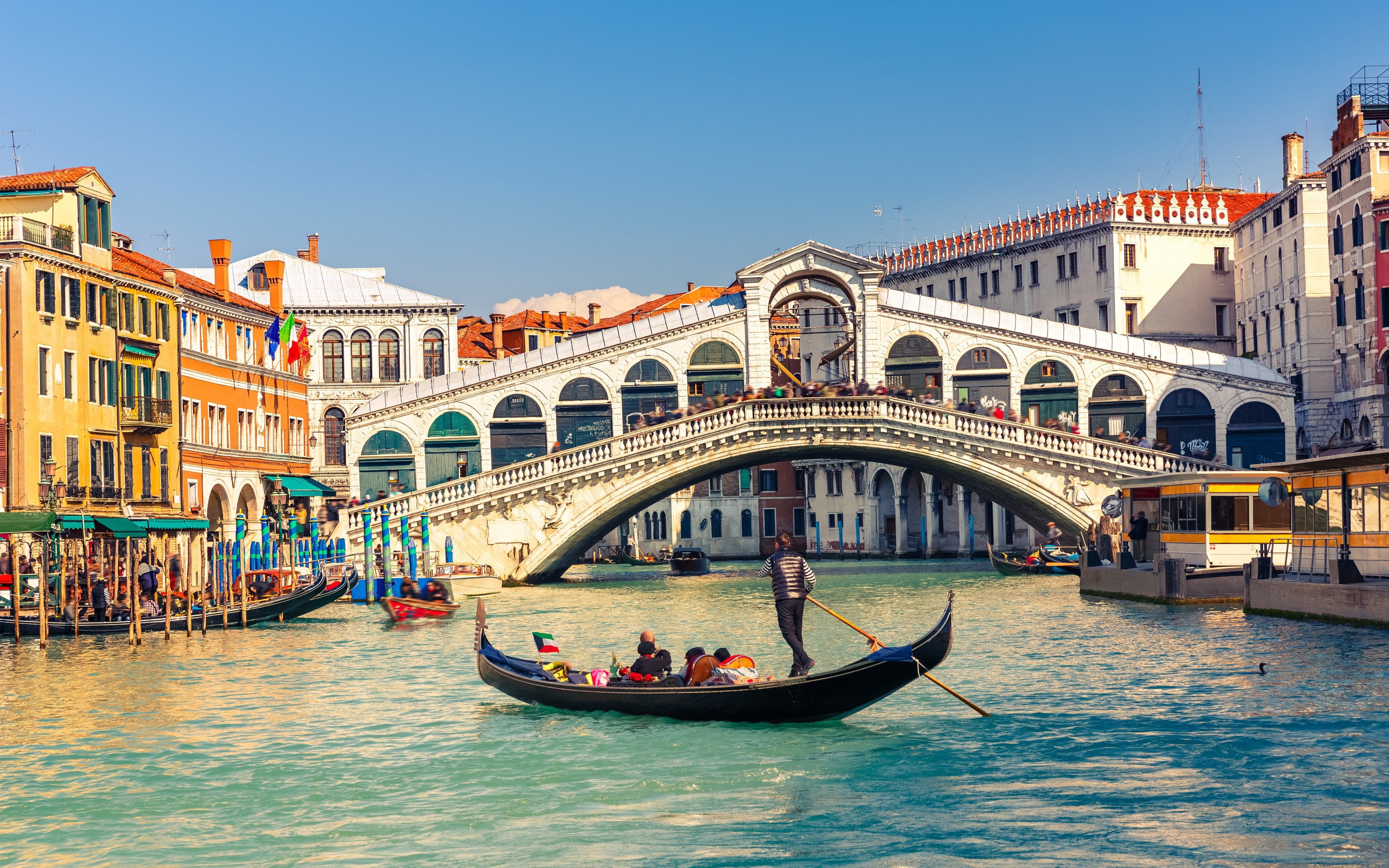 Rialto Bridge, Venice, Italy, grand canal at venice, building