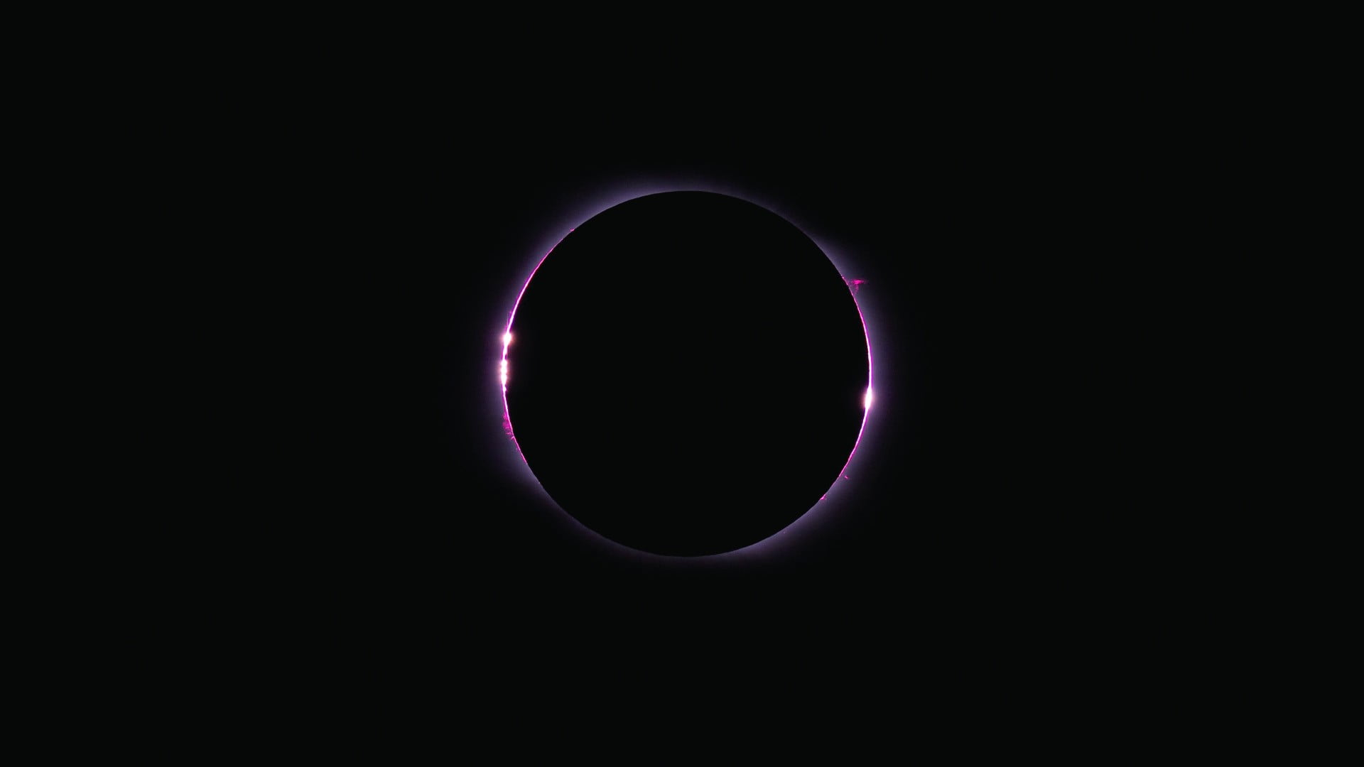 solar eclipse illustration, abstract, minimalism, space art, black background