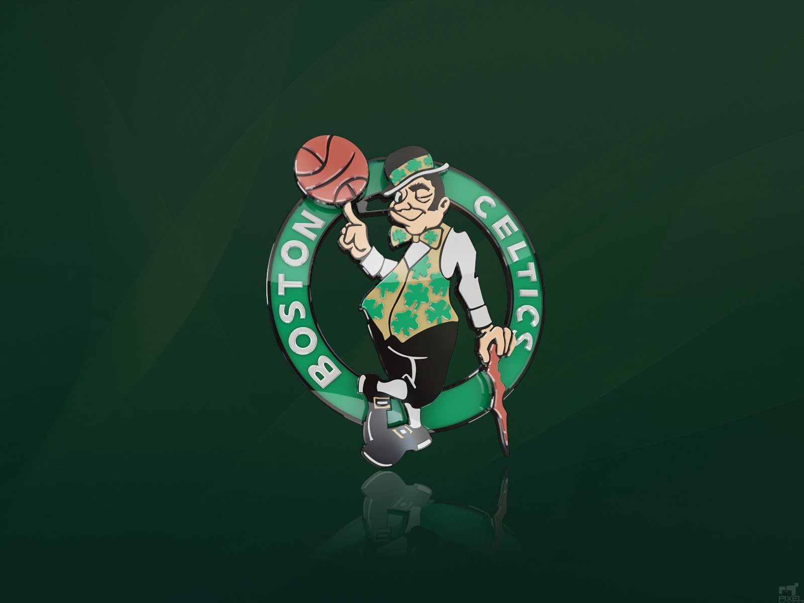 Boston, Celtics, logos, green color, circle, time, copy space