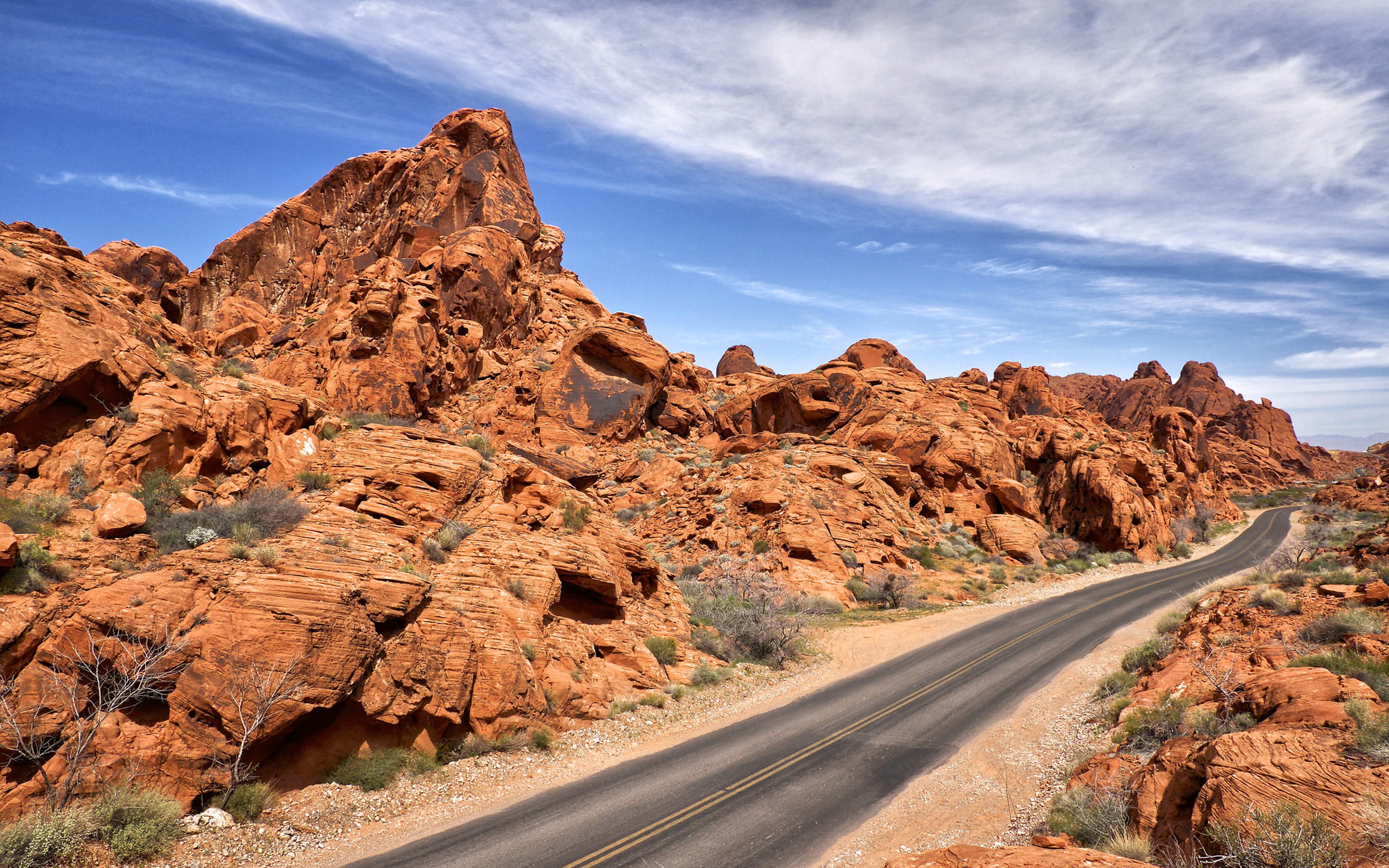 Valley Of Fire State Park, In The Mojave Desert, Lies 50 Miles 80 Km North Of Las Vegas Desktop Hd Wallpaper 2880×1800