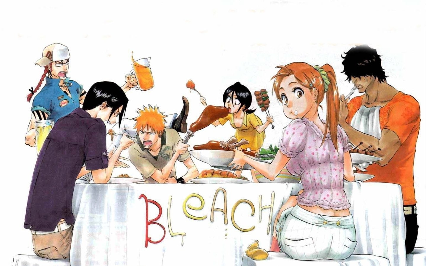 Bleach, Ichigo Kurosaki, Orihime Inoue, Renji Abarai, Rukia Kuchiki