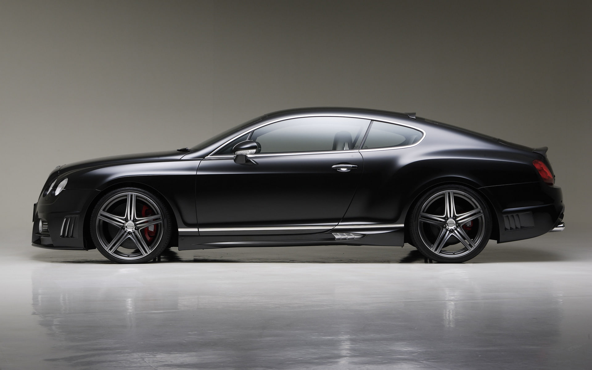 Bentley Continental GT, Black Car, Side View, Cool, black coupe