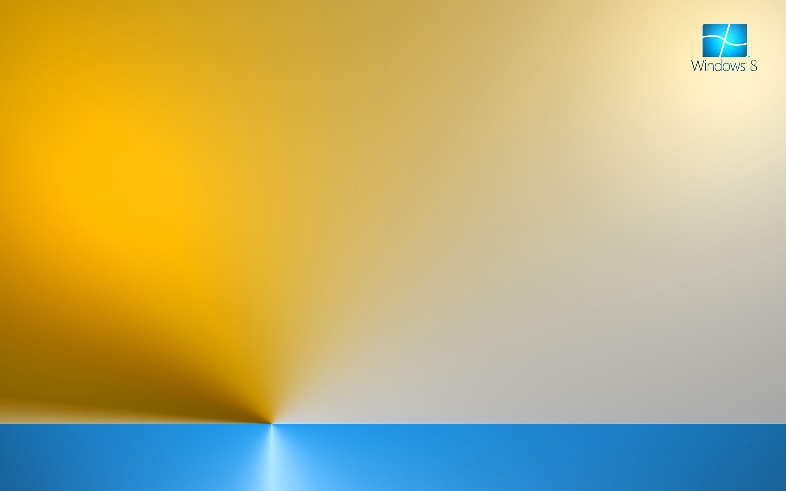 Computer, Windows 8, Operating system, copy space, yellow, colored background