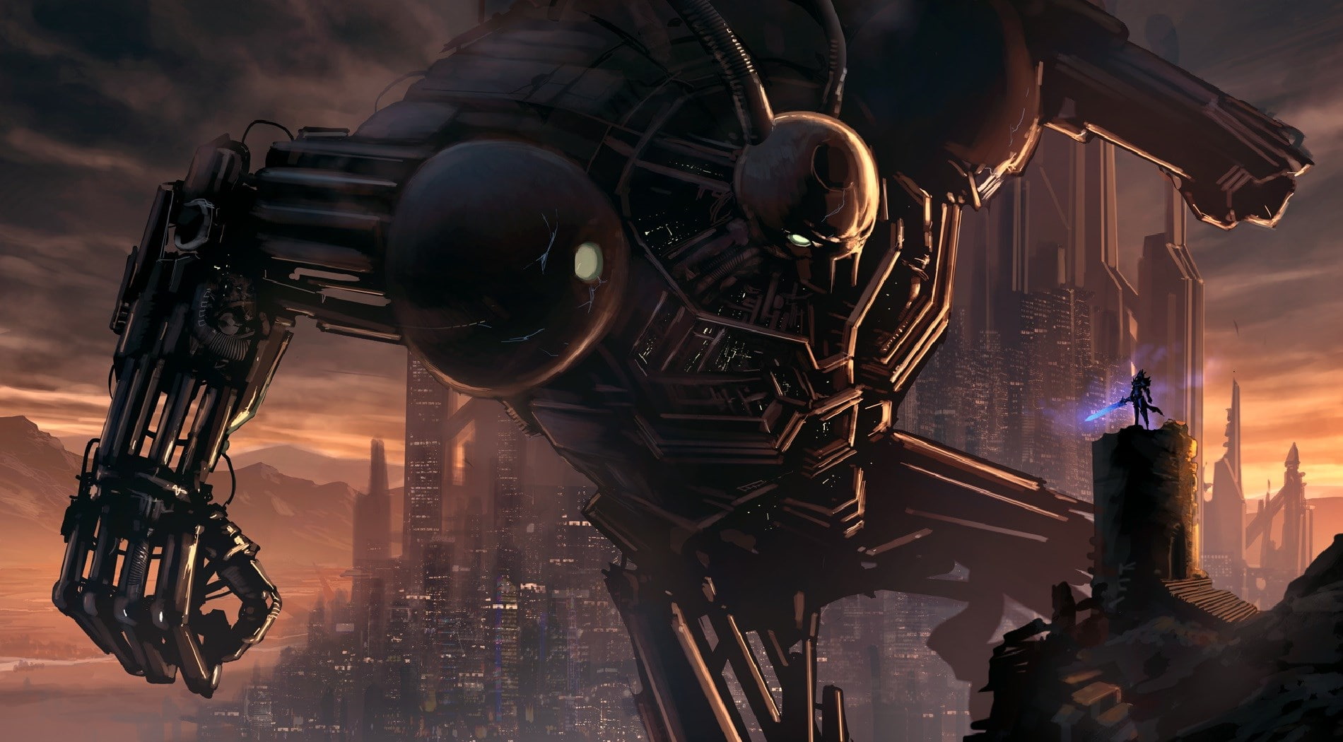 robot, architecture, built structure, building exterior, city