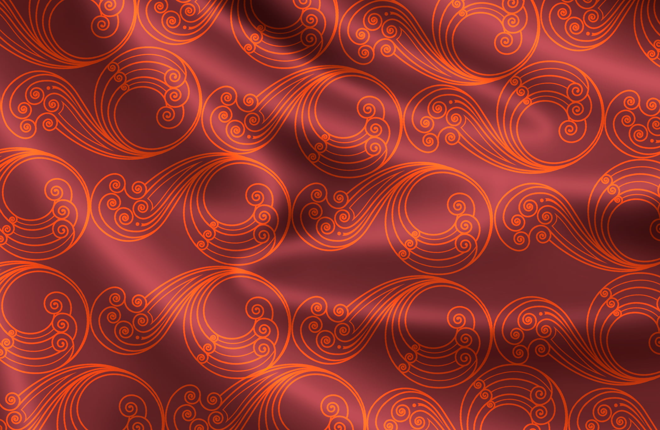 line, curls, pattern, backgrounds, full frame, no people, red