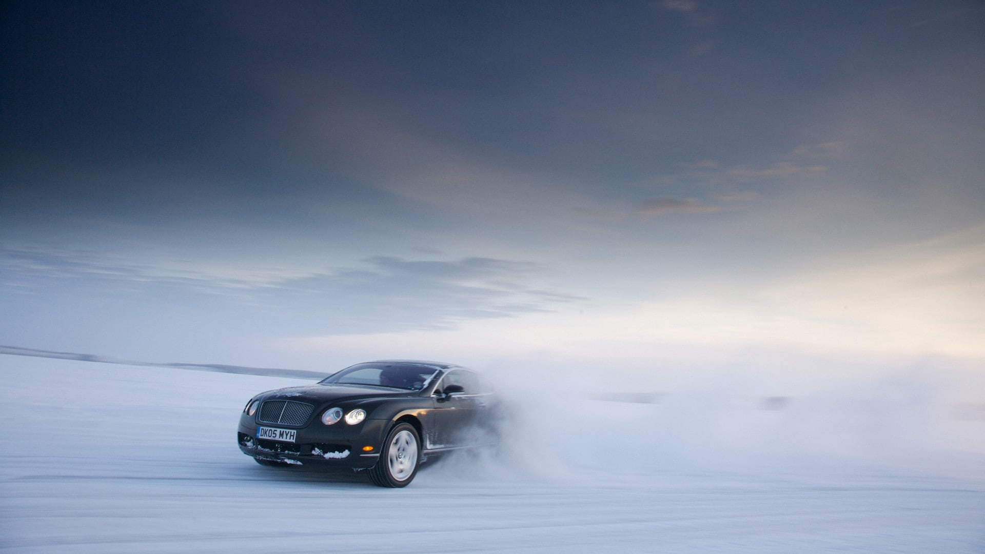 Bentley Continental Motion Blur Snow Winter Drift HD, cars