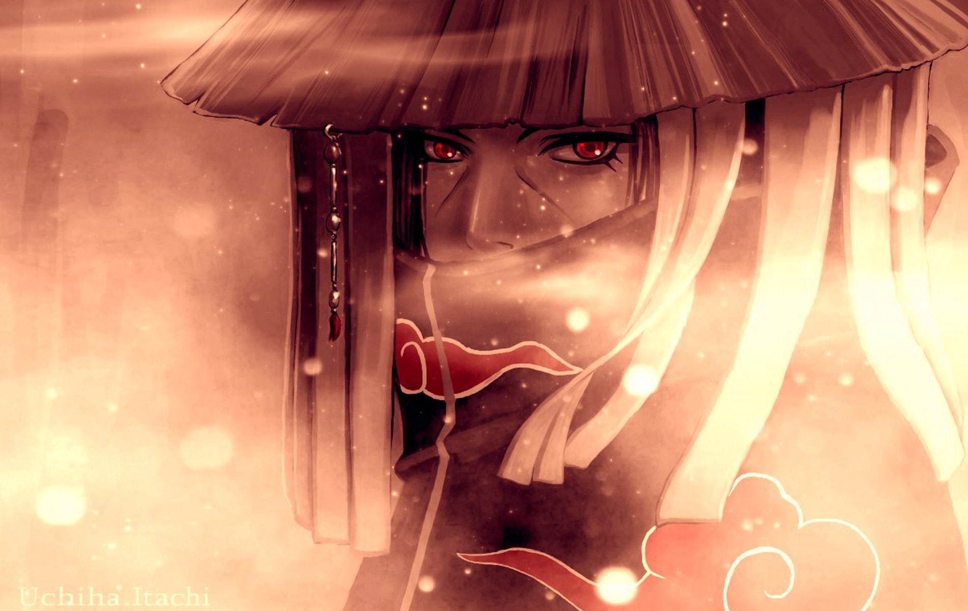 naruto shippuden akatsuki uchiha itachi sharingan 1900x1200  Anime Naruto HD Art