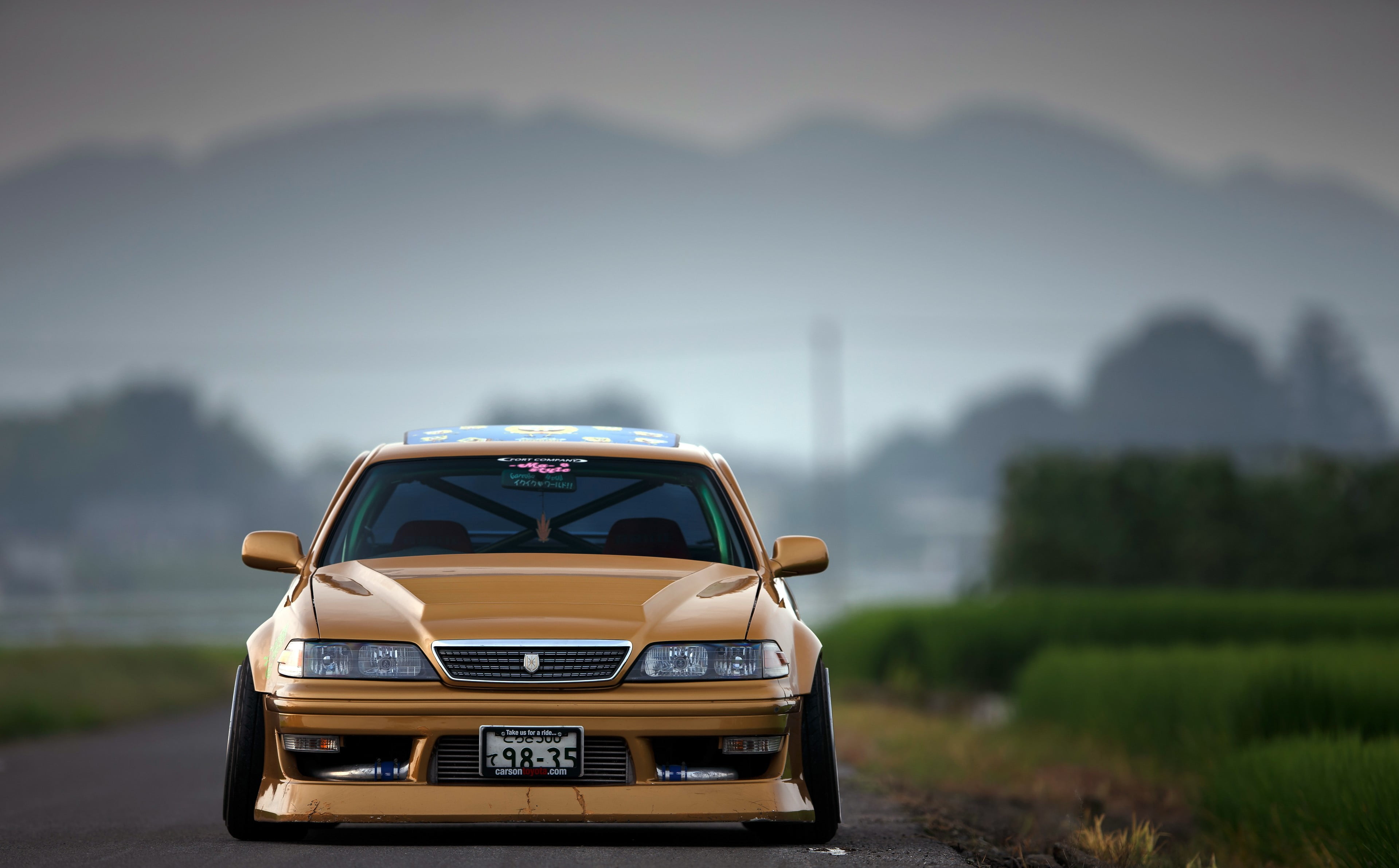 jzx100, Toyota Mark II, custom-made, gold, JDM, Japanese cars