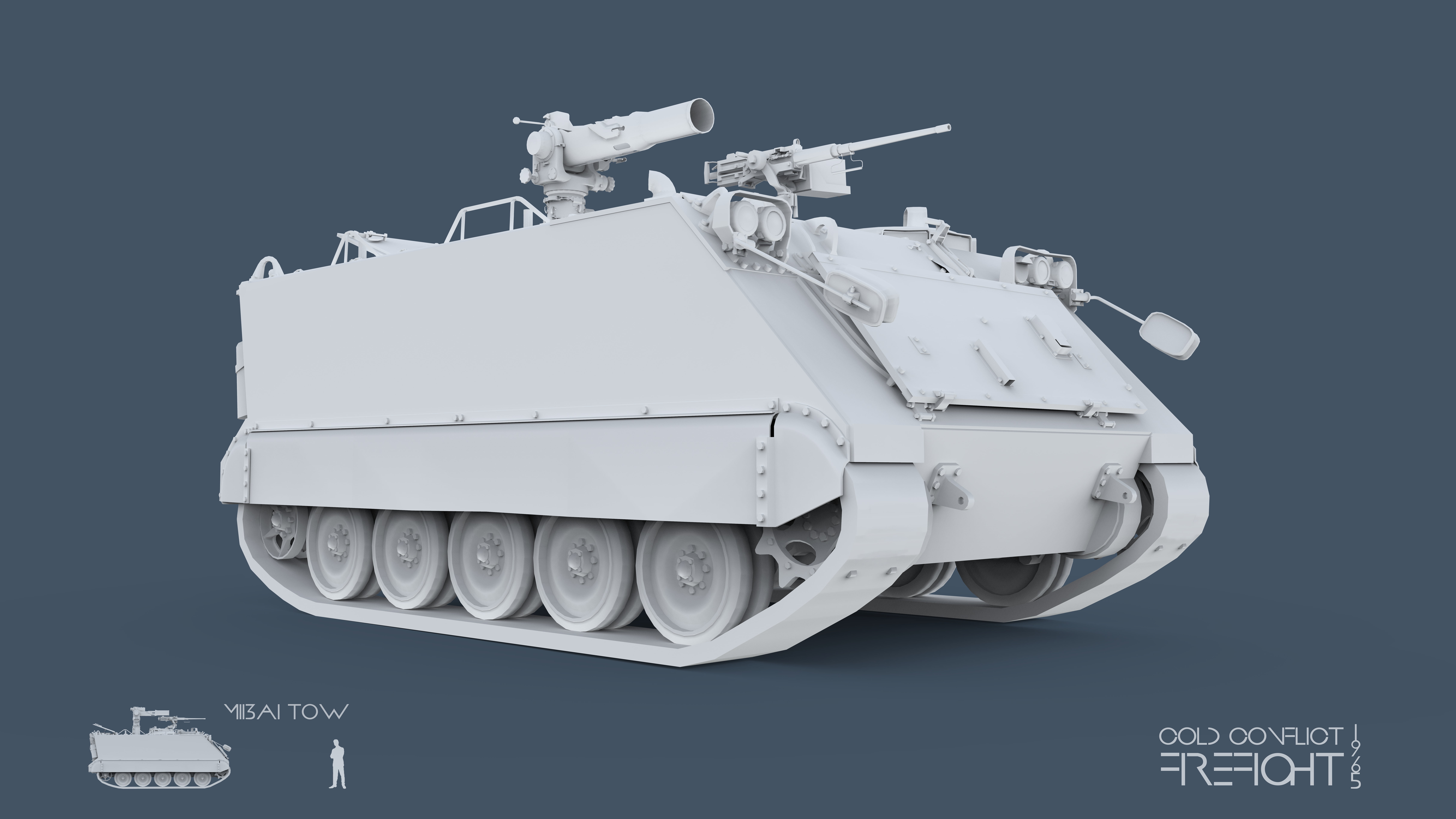 3ds max, CC Firefight 1985, keyshot, cold conflict, TOW, M113A TOW