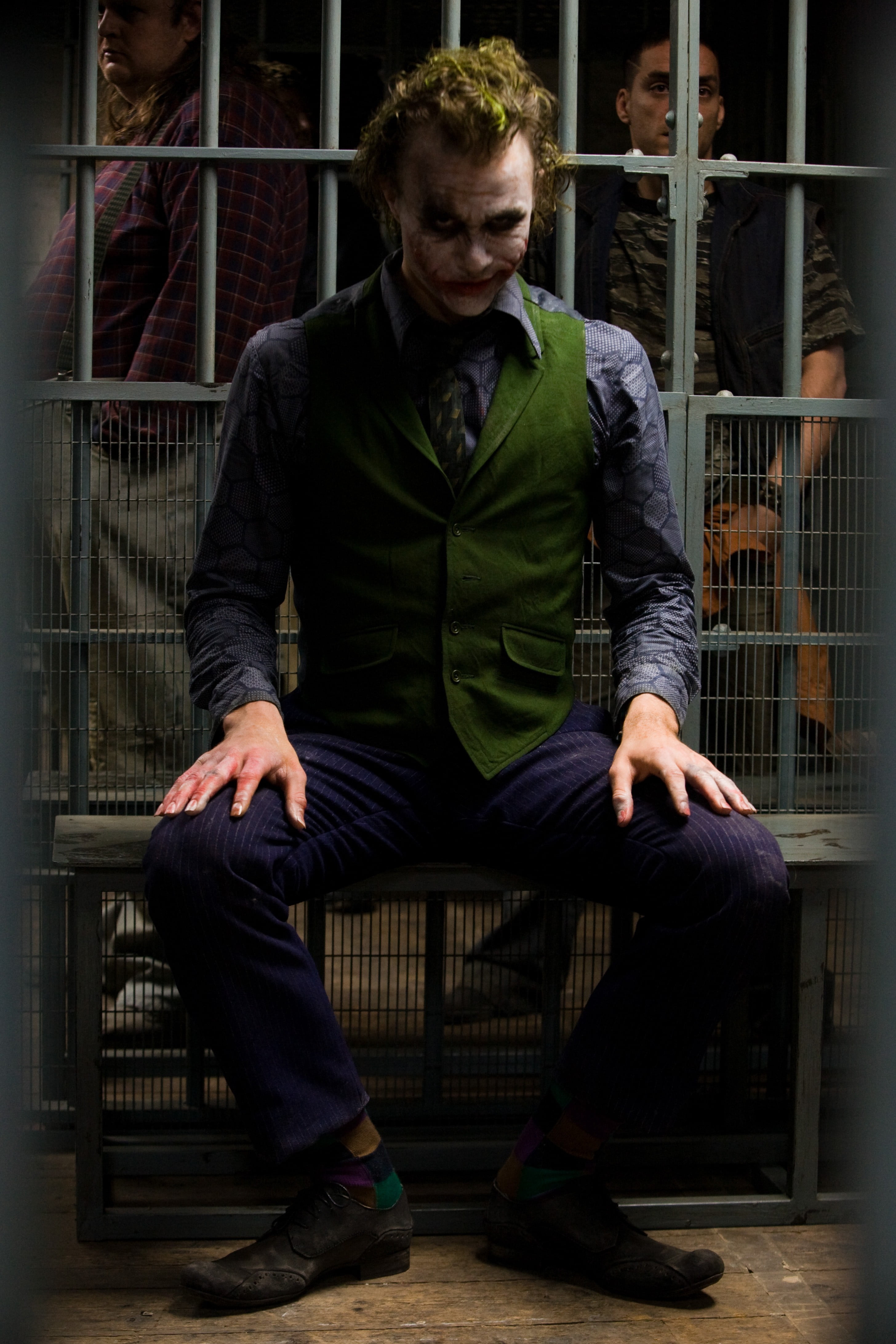 Heath Ledger as the Joker from The Dark Knight, movies, Batman