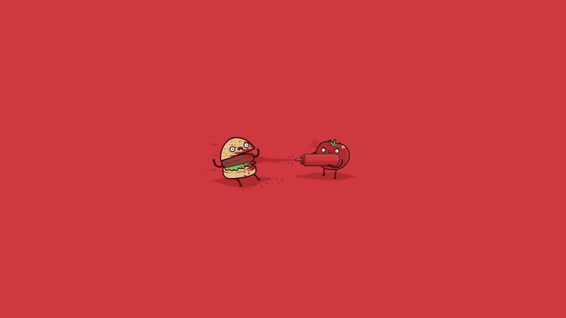 Funny Tomato Burger Ketchup