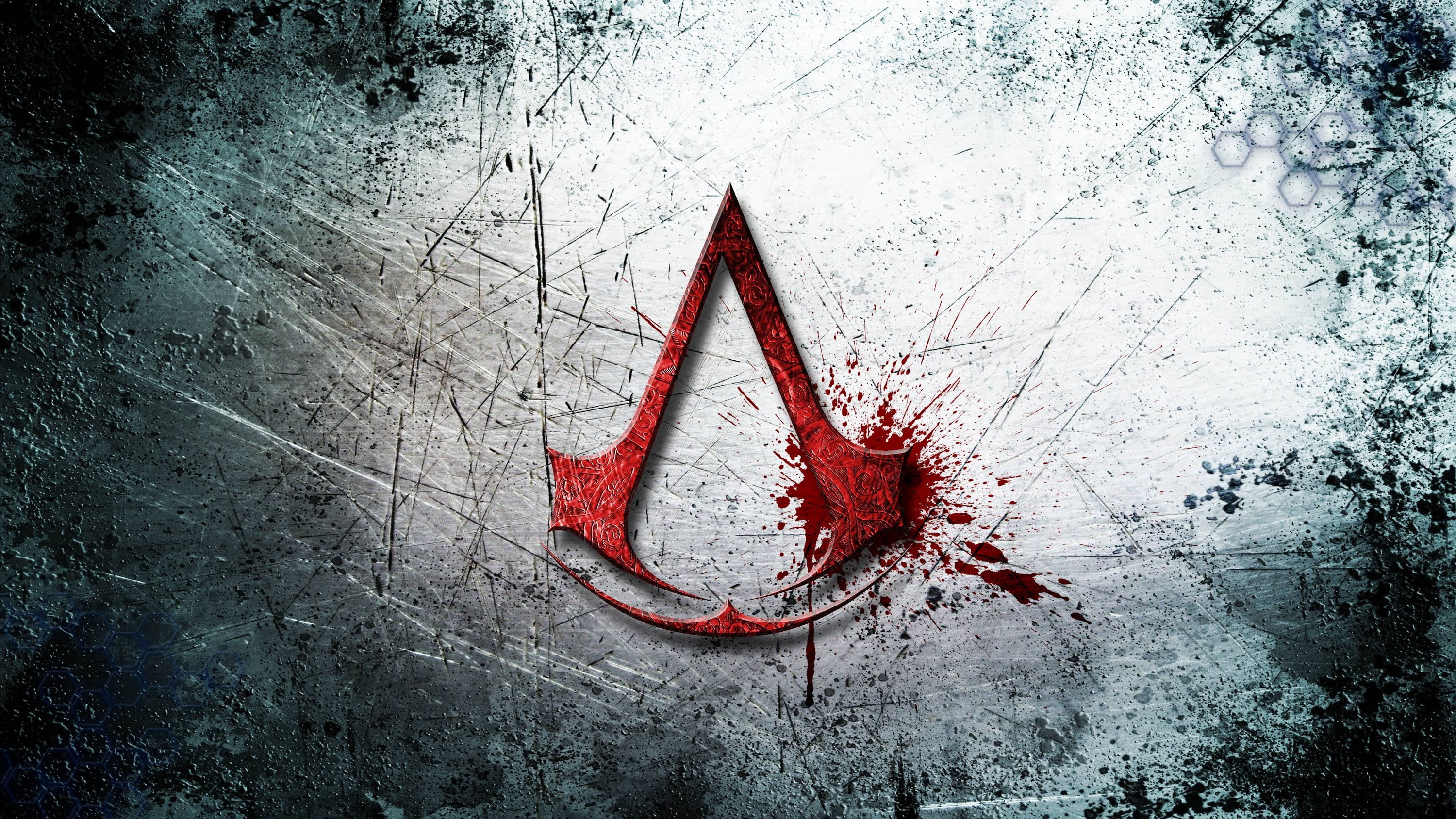 Assassin Creed logo, assassins creed, art, red, backgrounds, symbol