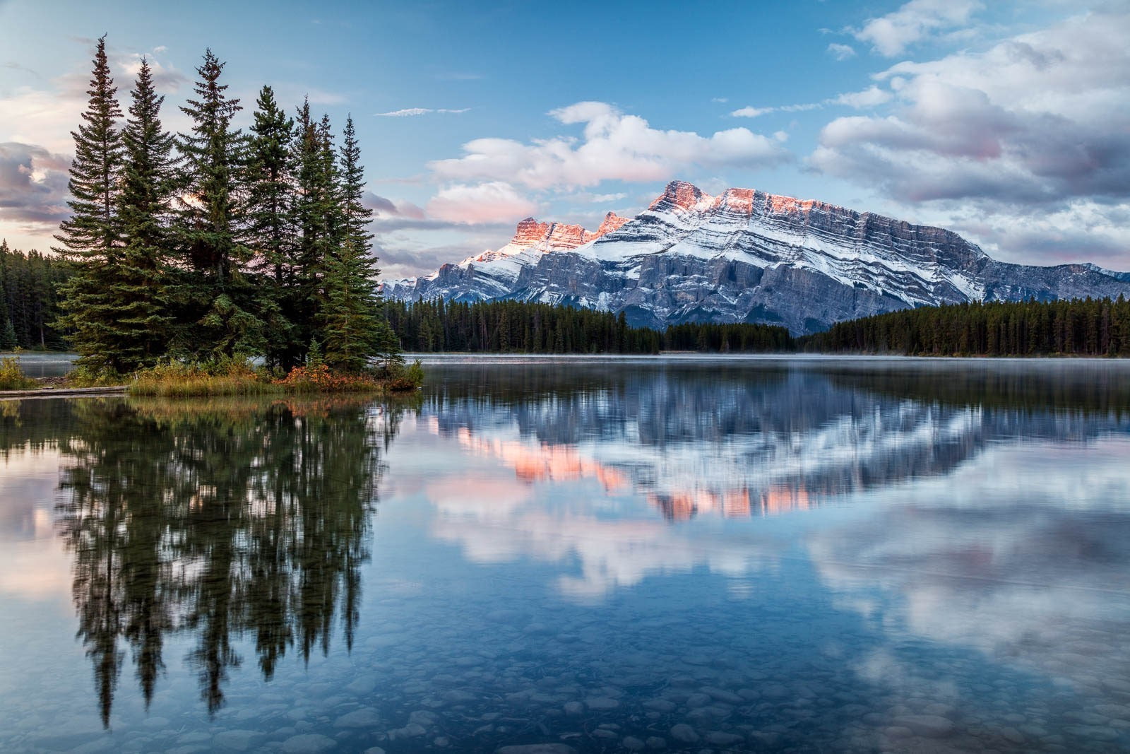 landscape mountain, reflection, tree, scenics - nature, lake