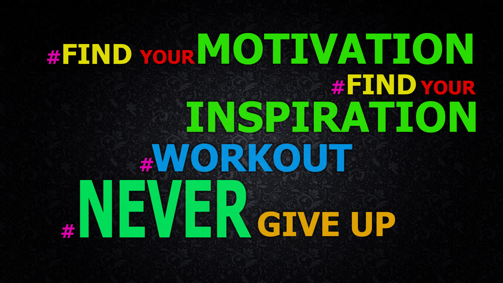 motivational, Never Give Up!, exercising, typography, text