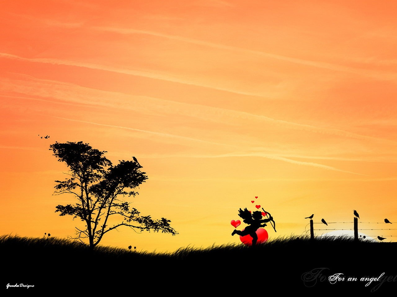 tree, vector, Love