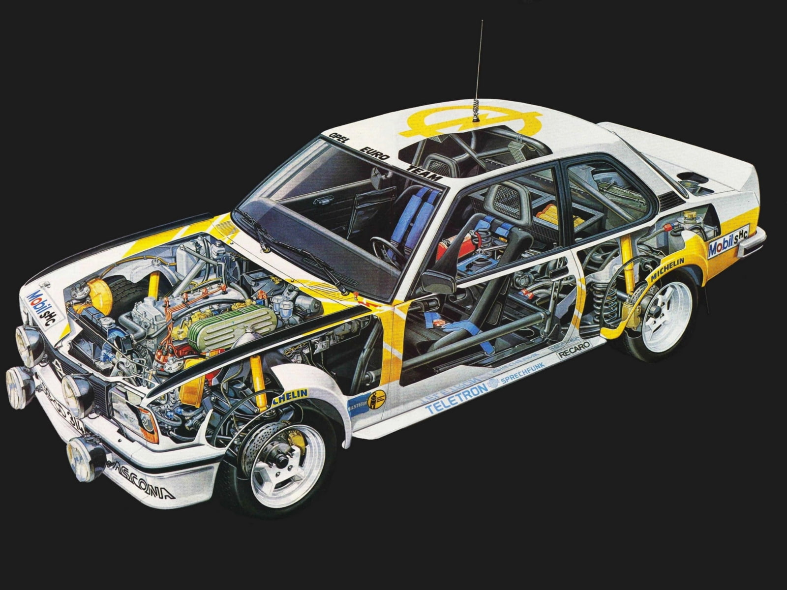 1979, 400, ascona, engine, interior, opel, race, racing, rally