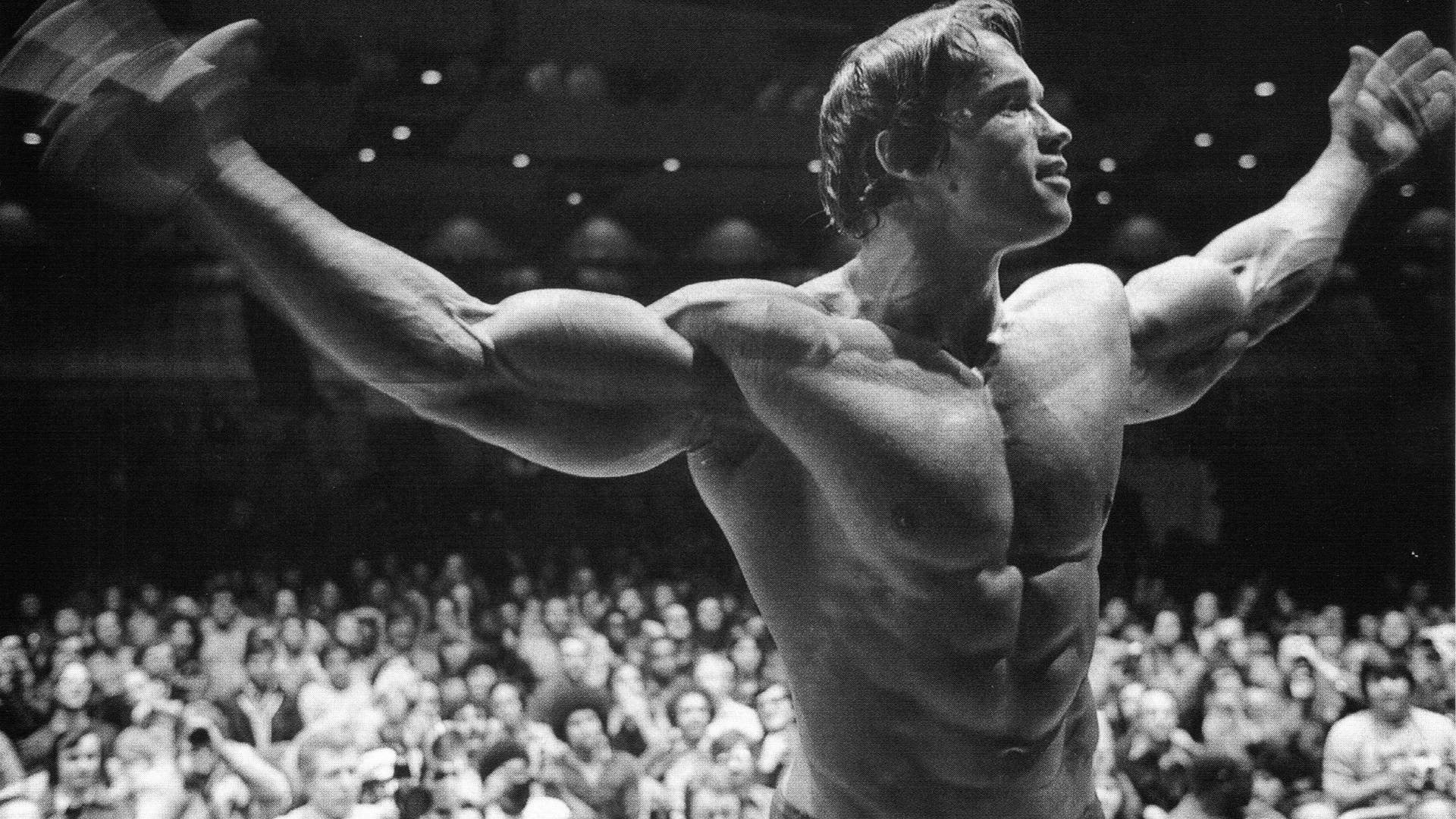 Arnold Schwarzenegger, bodybuilding, Bodybuilder, crowd, audience