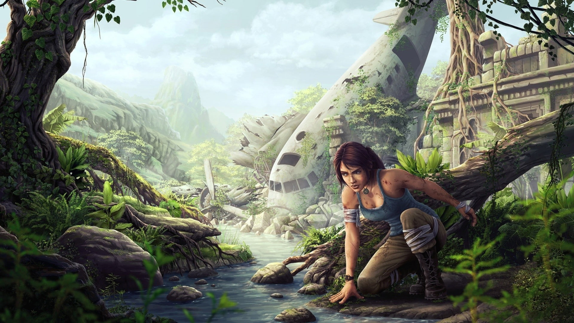 Lara Croft, tomb raider 2013, fantasy art