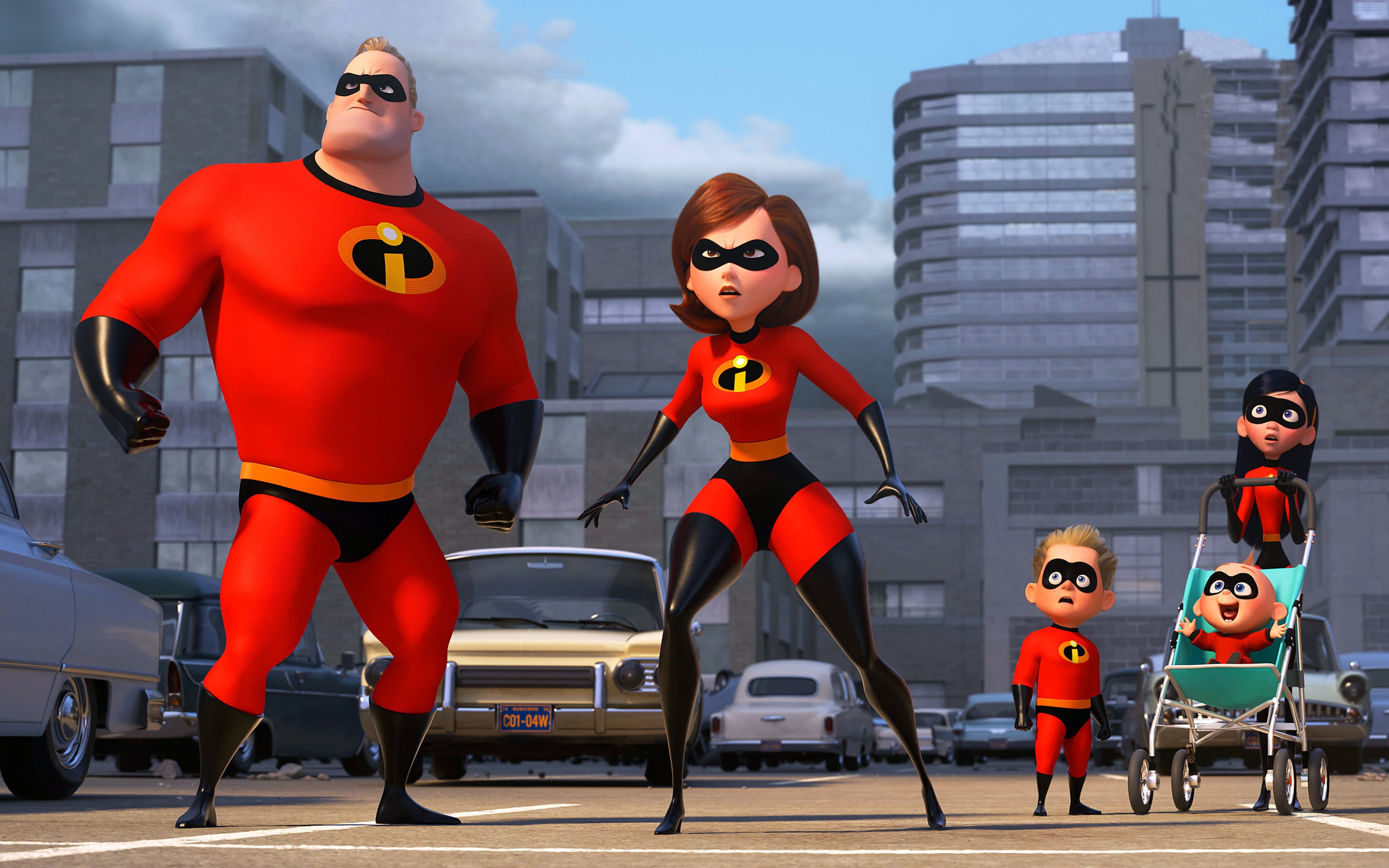 2018 The Incredibles 2 HD Film Poster, Disney The Incredibles II movie still screenshot