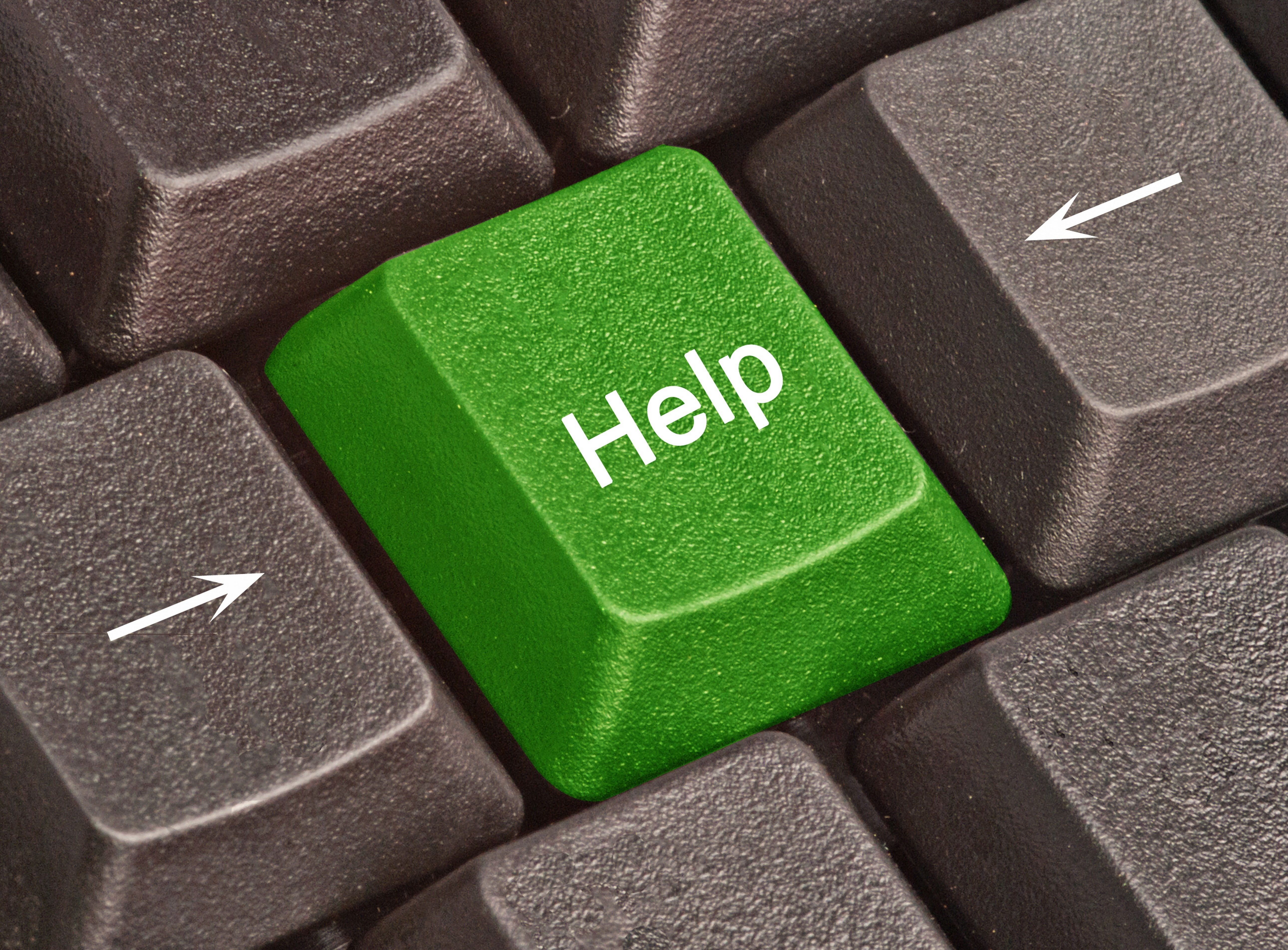Button, Help, Keyboard, Close-up, computer part, computer equipment