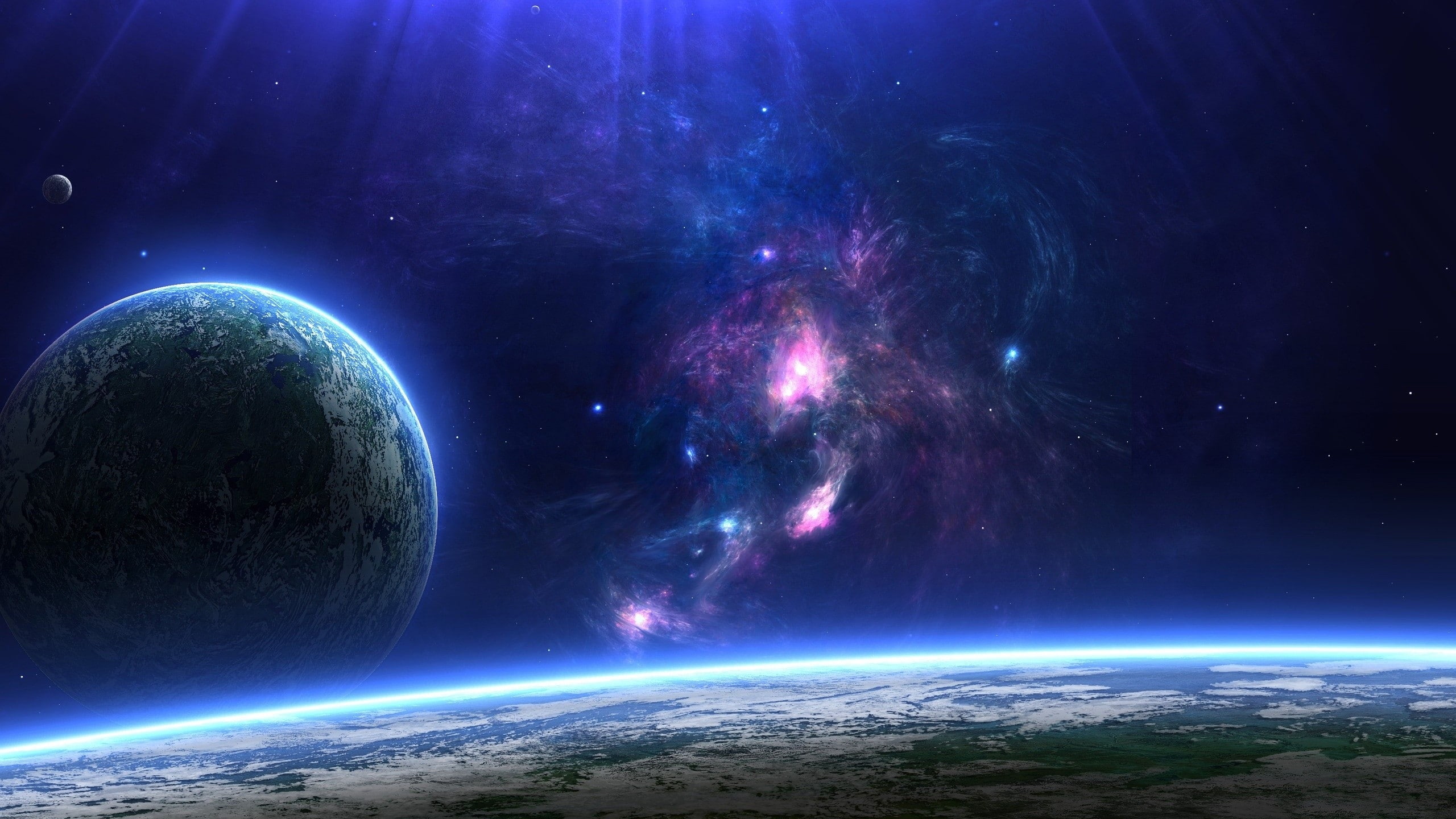 outer space gods 2560x1440  Aircraft Space HD Art