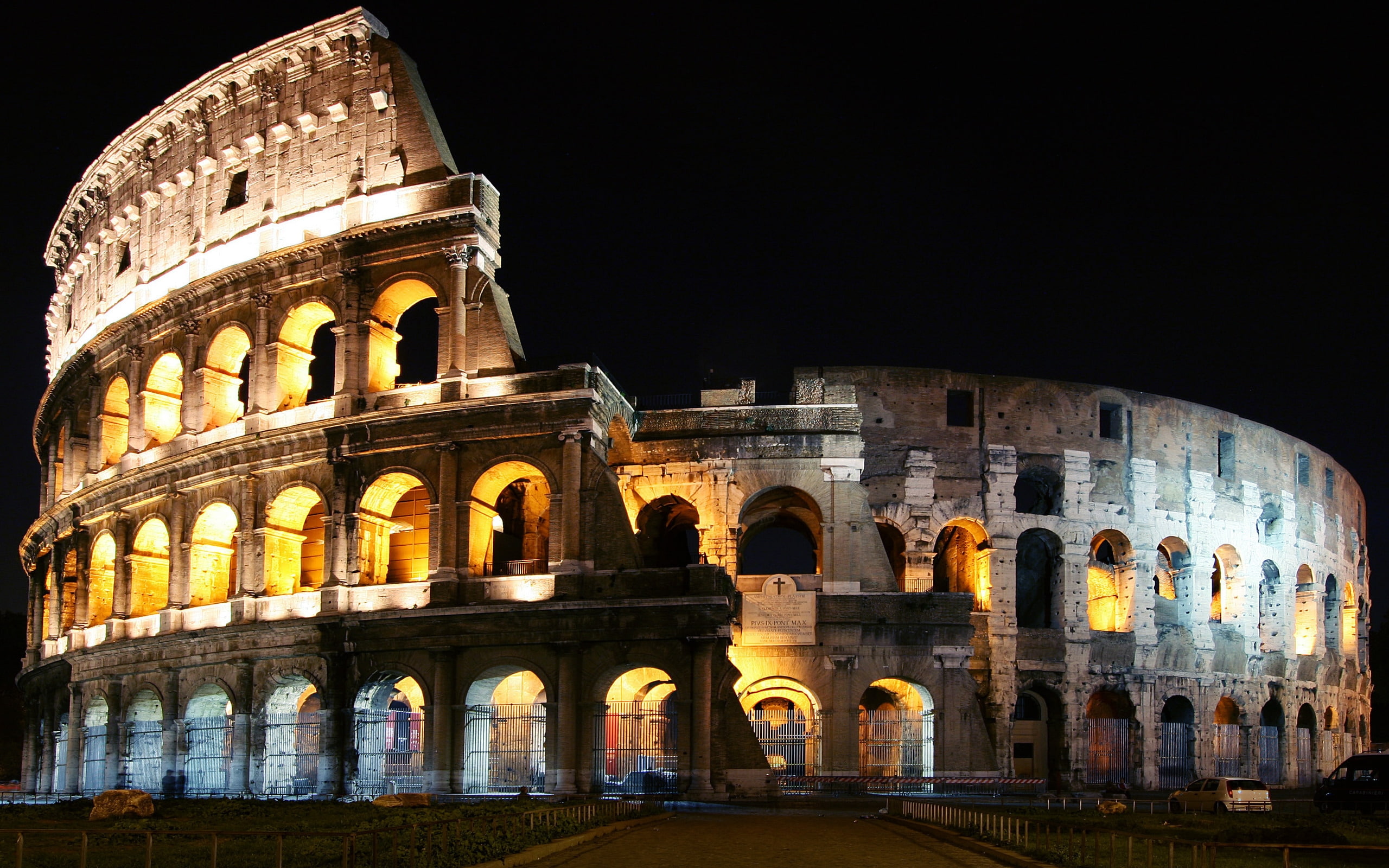 Colosseum Italy, colosseum at night time, buildings, museum, monument