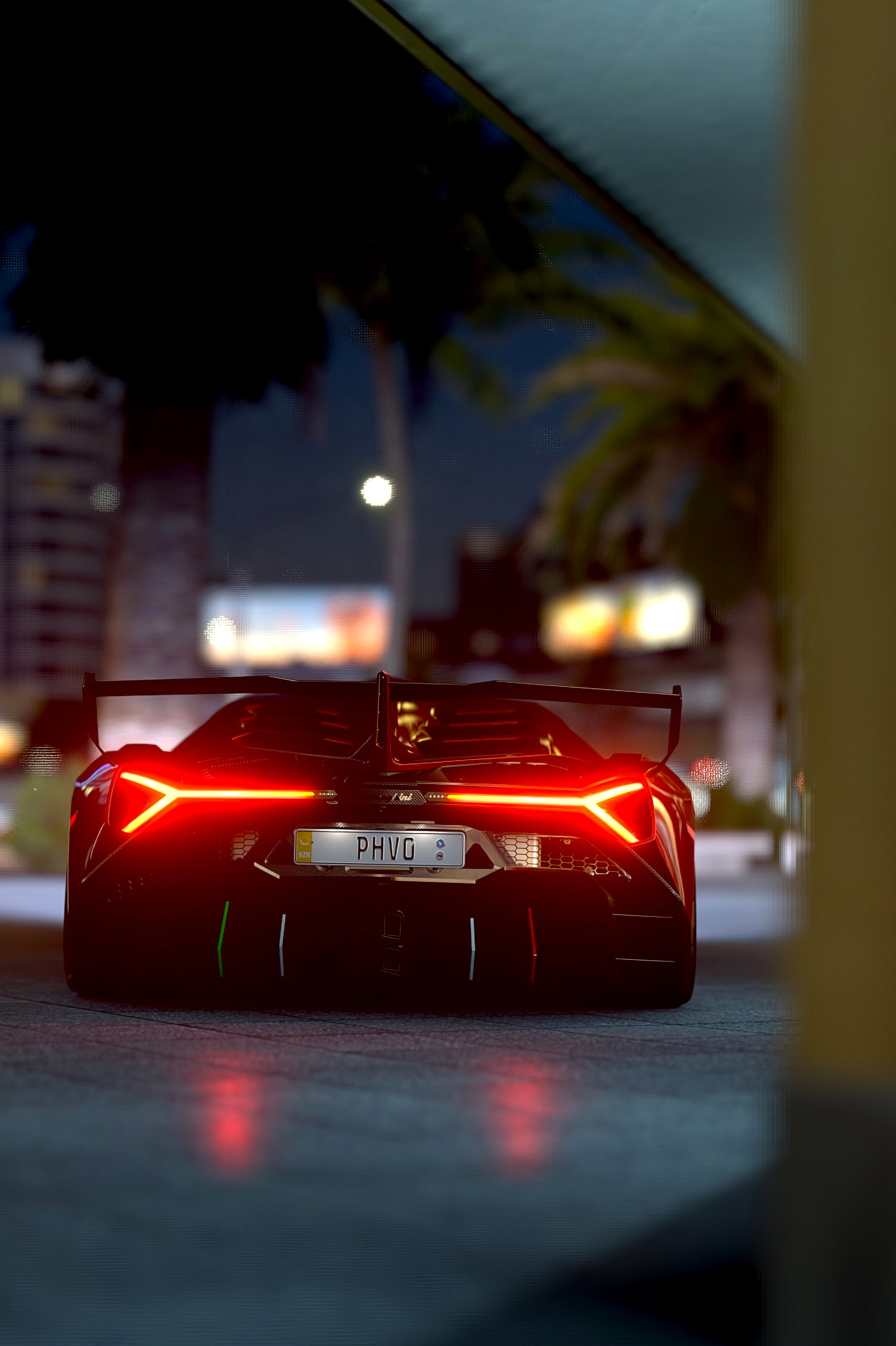 Free download | HD wallpaper: lamborghini veneno, headlights, back view ...